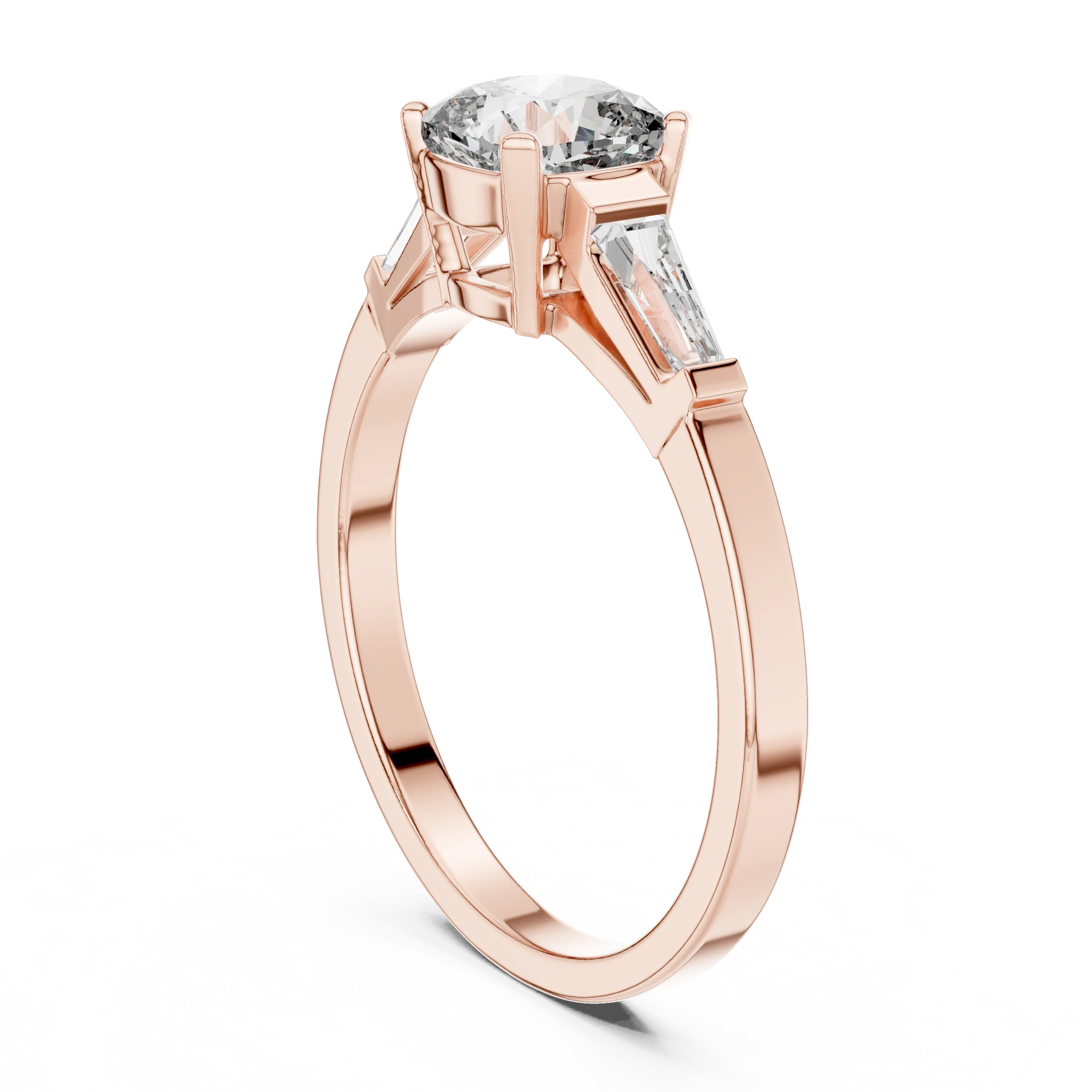 Three Stone Cushion Diamond Ring