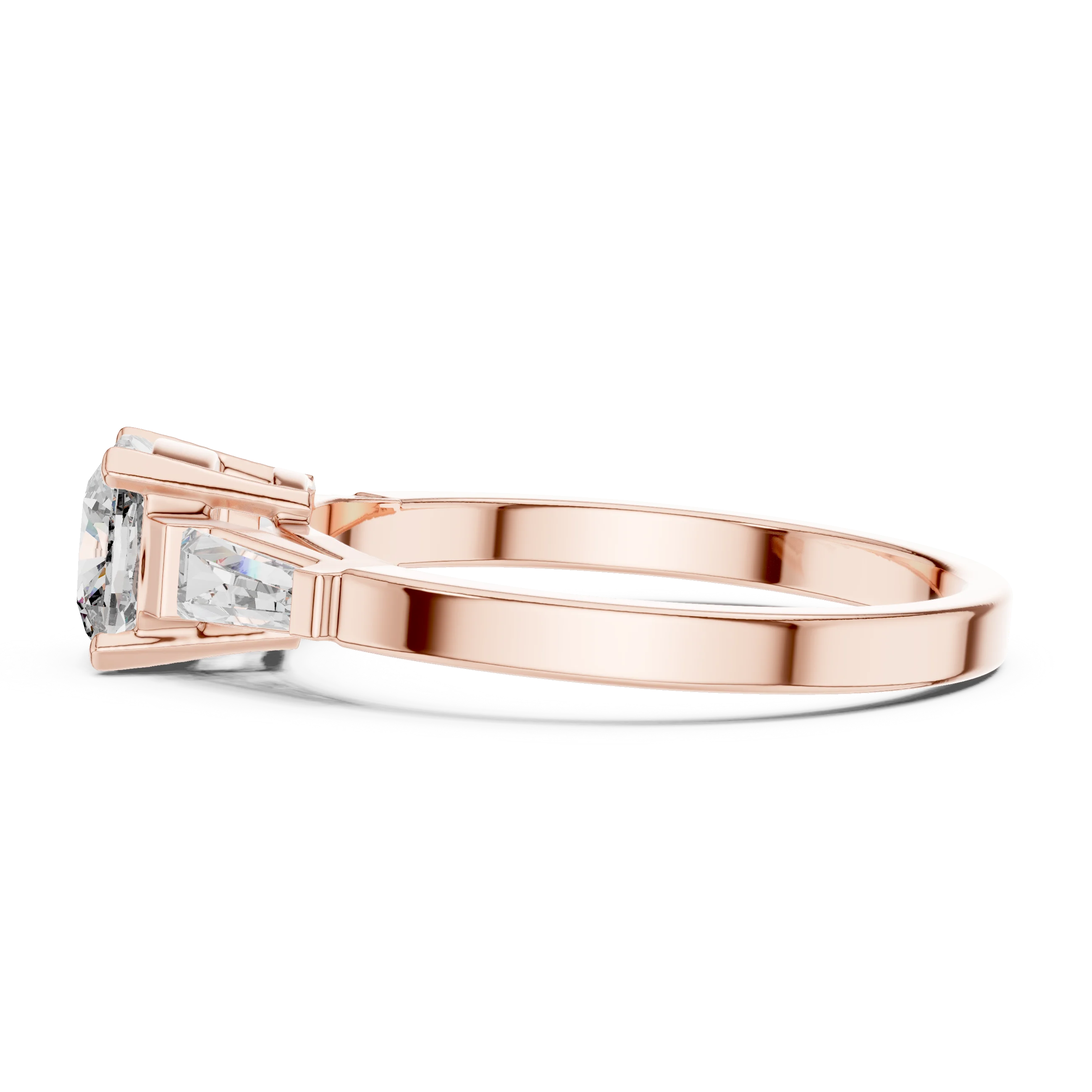 Three Stone Cushion Diamond Ring