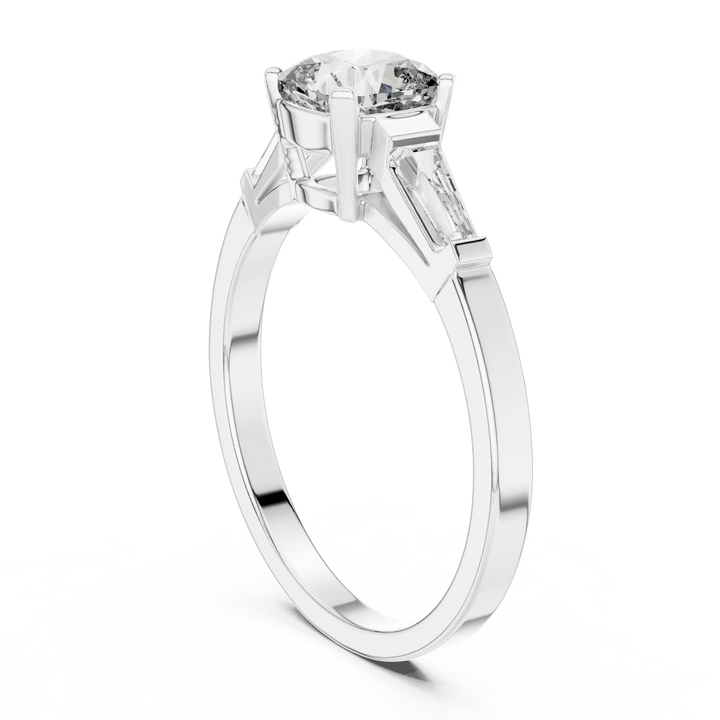 Three Stone Cushion Diamond Ring
