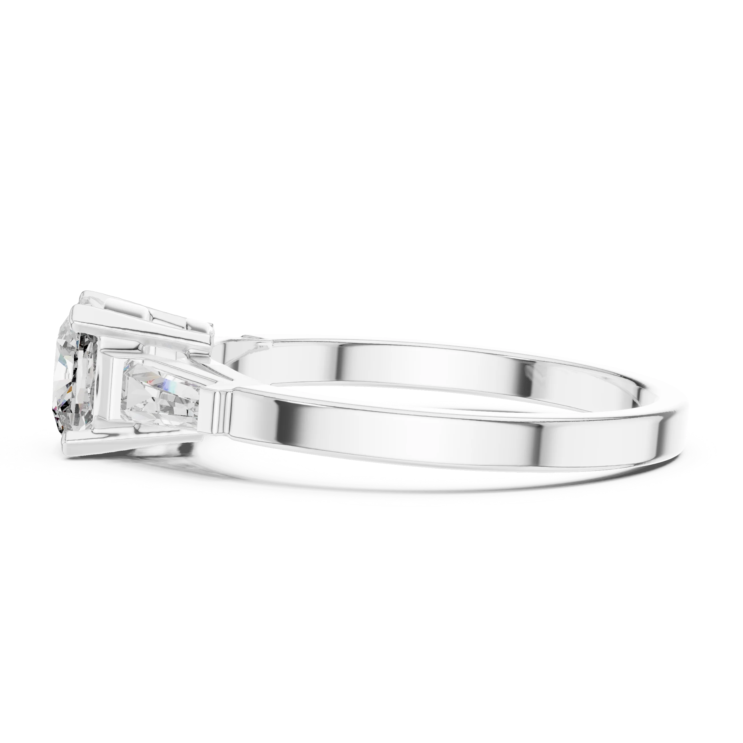 Three Stone Cushion Diamond Ring