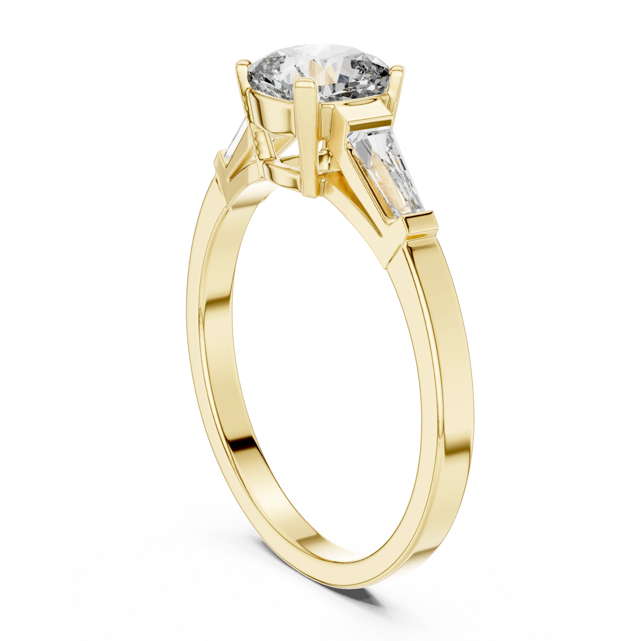 Three Stone Cushion Diamond Ring