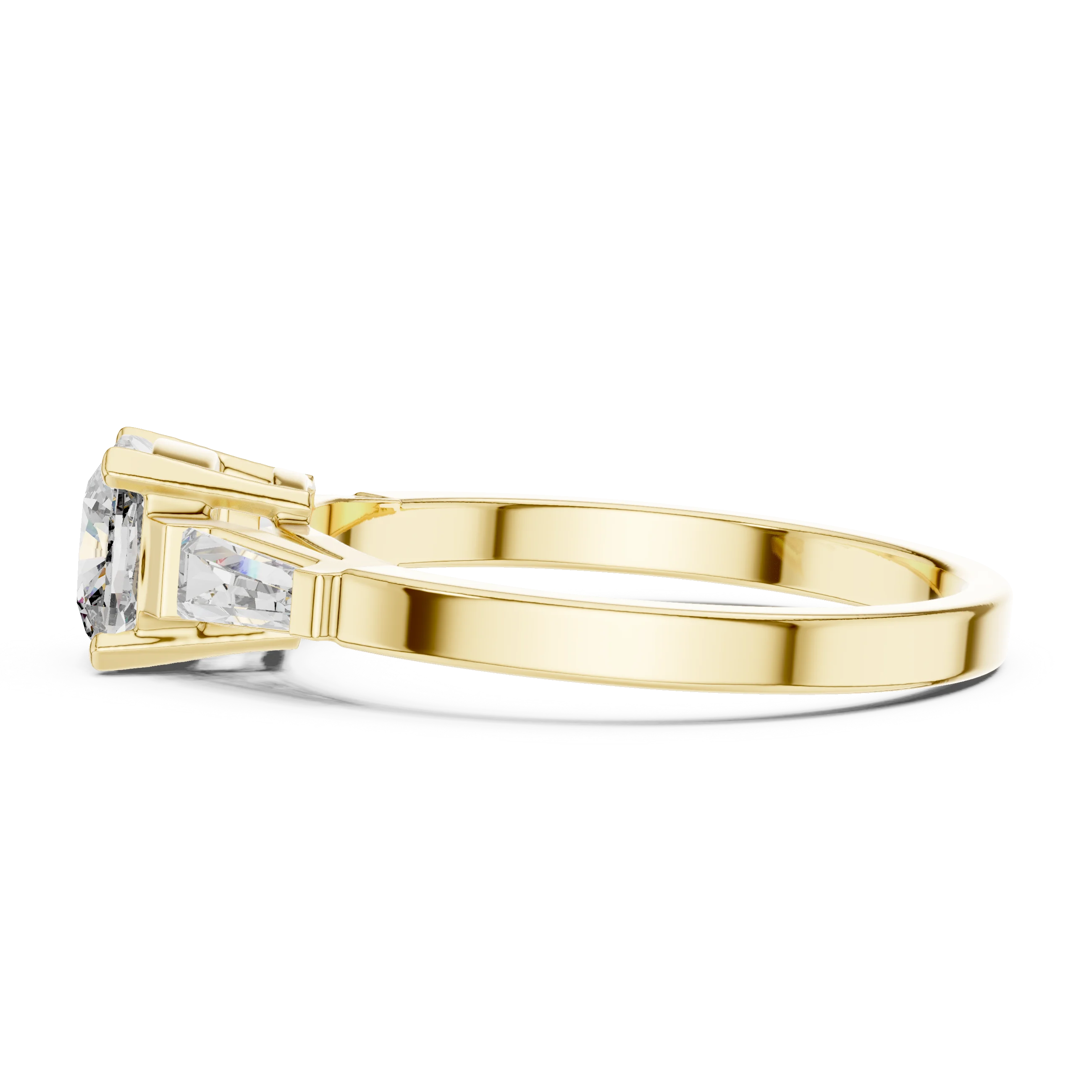 Three Stone Cushion Diamond Ring