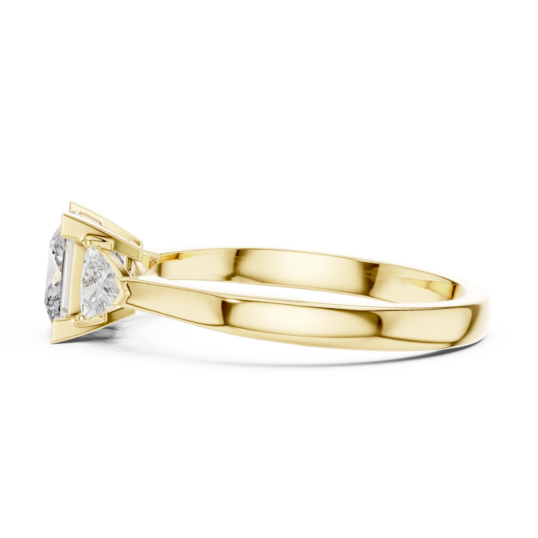 Princess Three Stone Diamond Engagement Ring