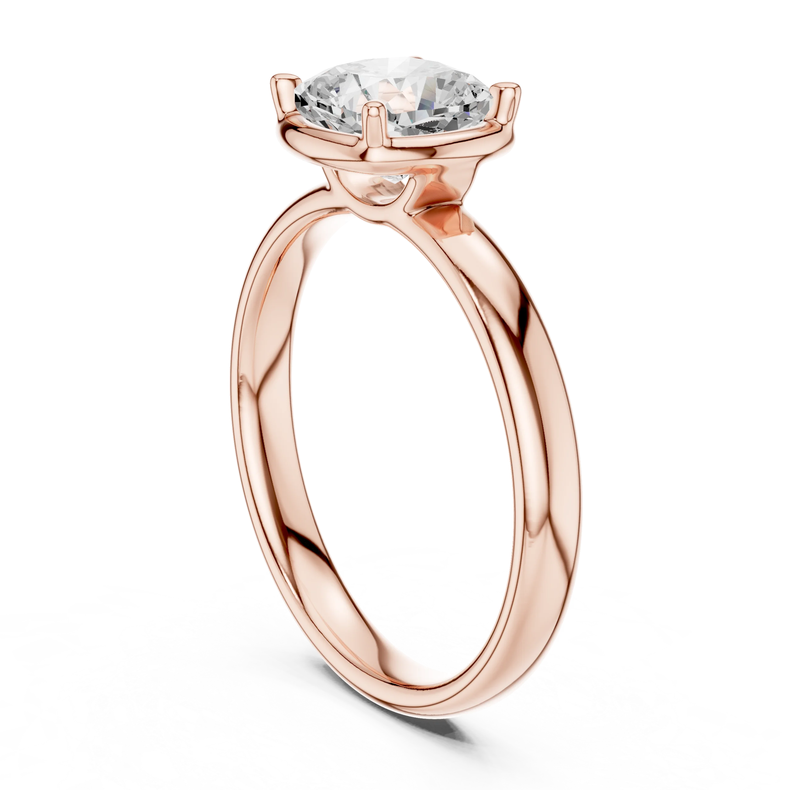Cushion Diamond Solitaire Engagement Ring