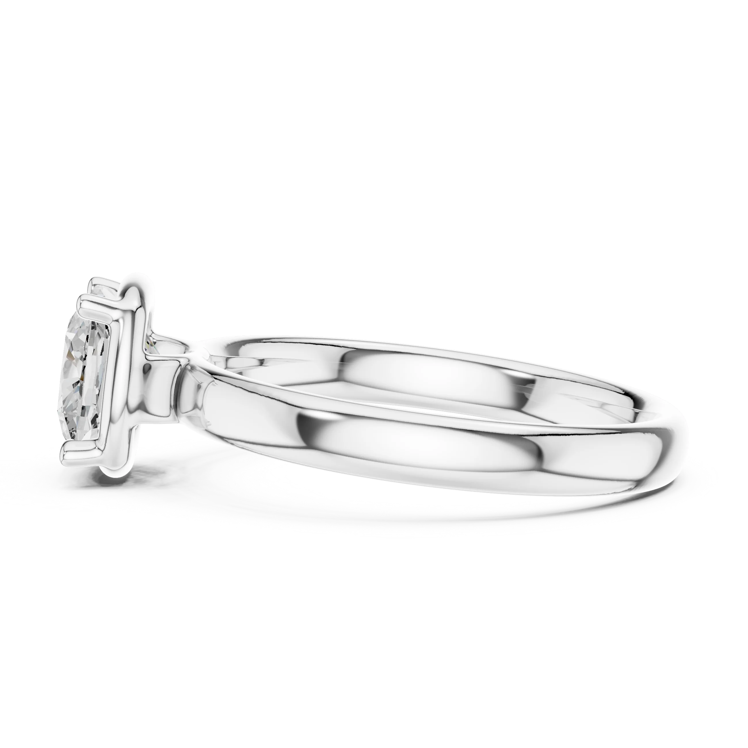 Cushion Diamond Solitaire Engagement Ring