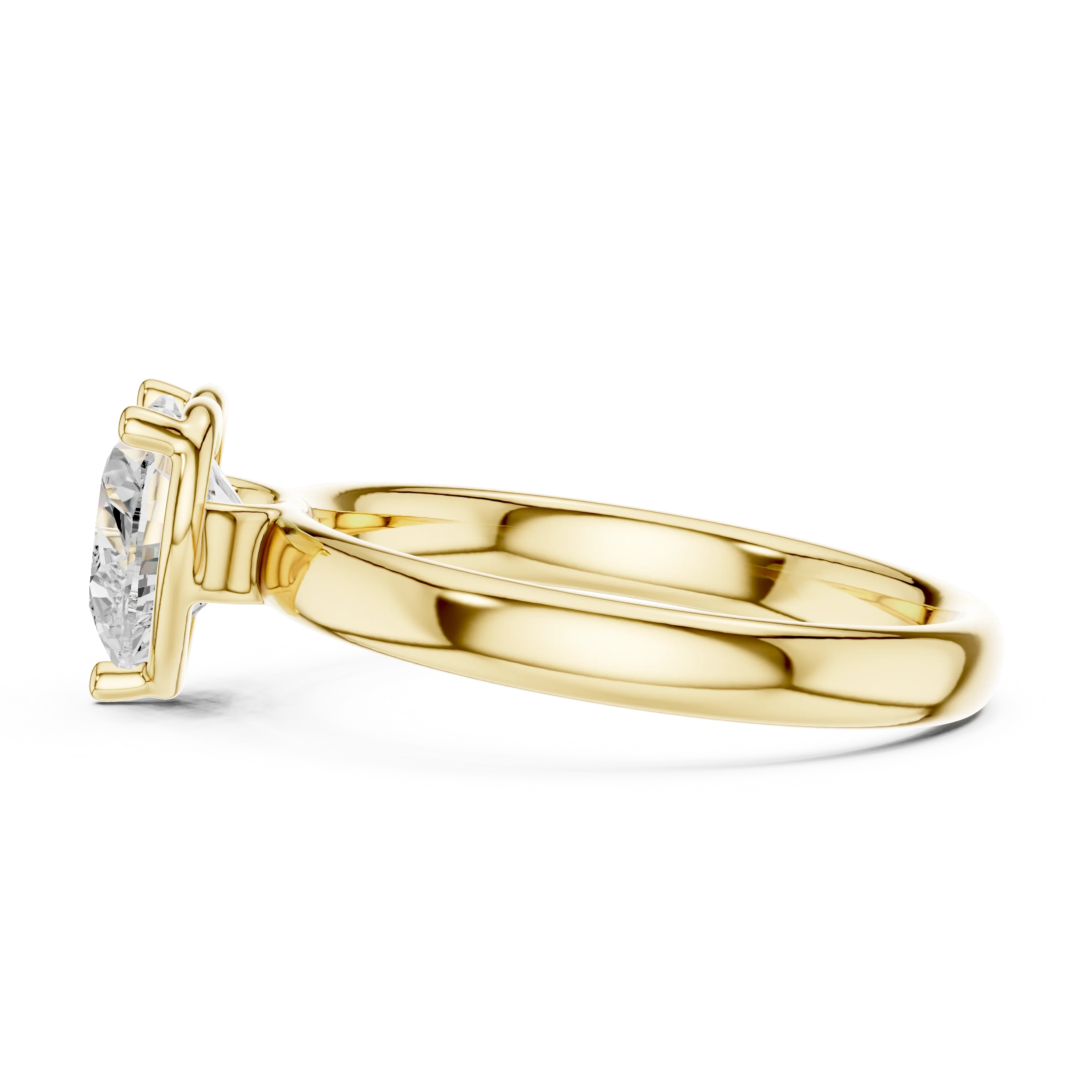 Heart Diamond Solitaire Engagement Ring