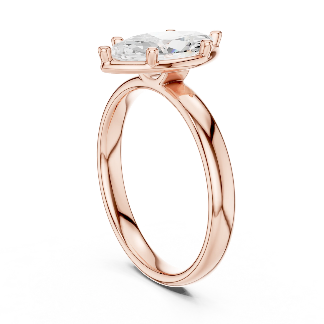Marquise Diamond Solitaire Engagement Ring