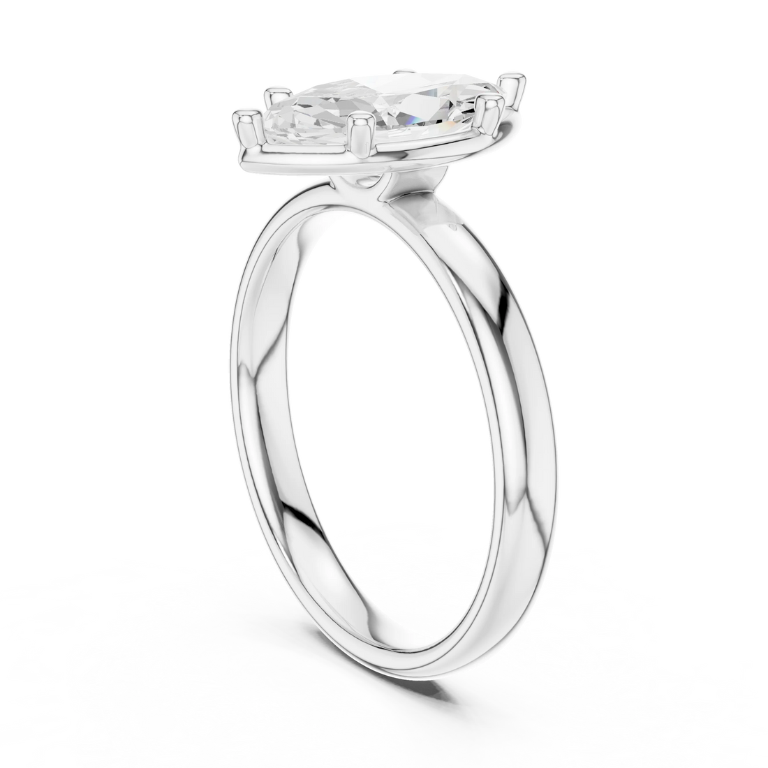 Marquise Diamond Solitaire Engagement Ring
