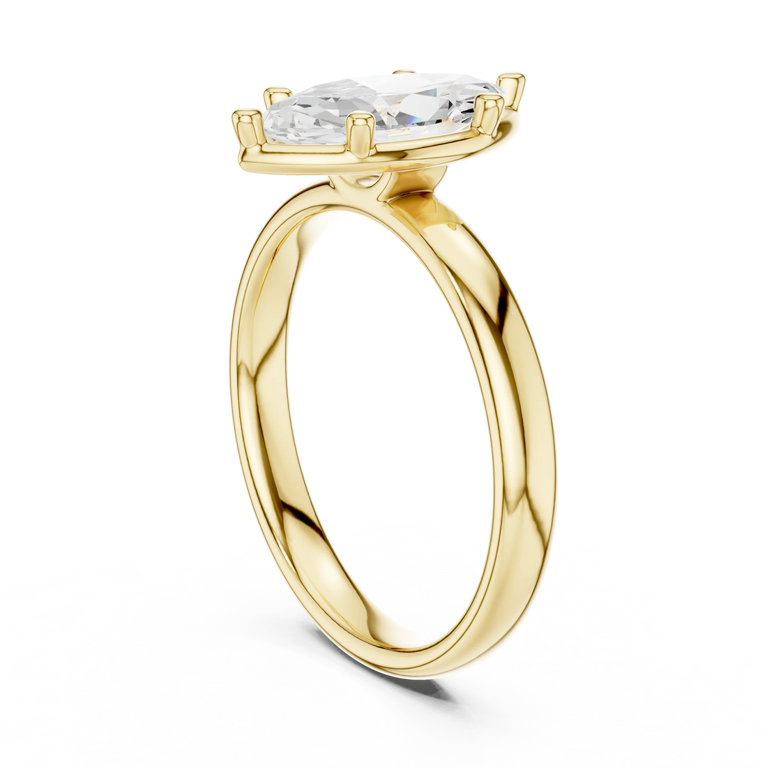 Marquise Diamond Solitaire Engagement Ring