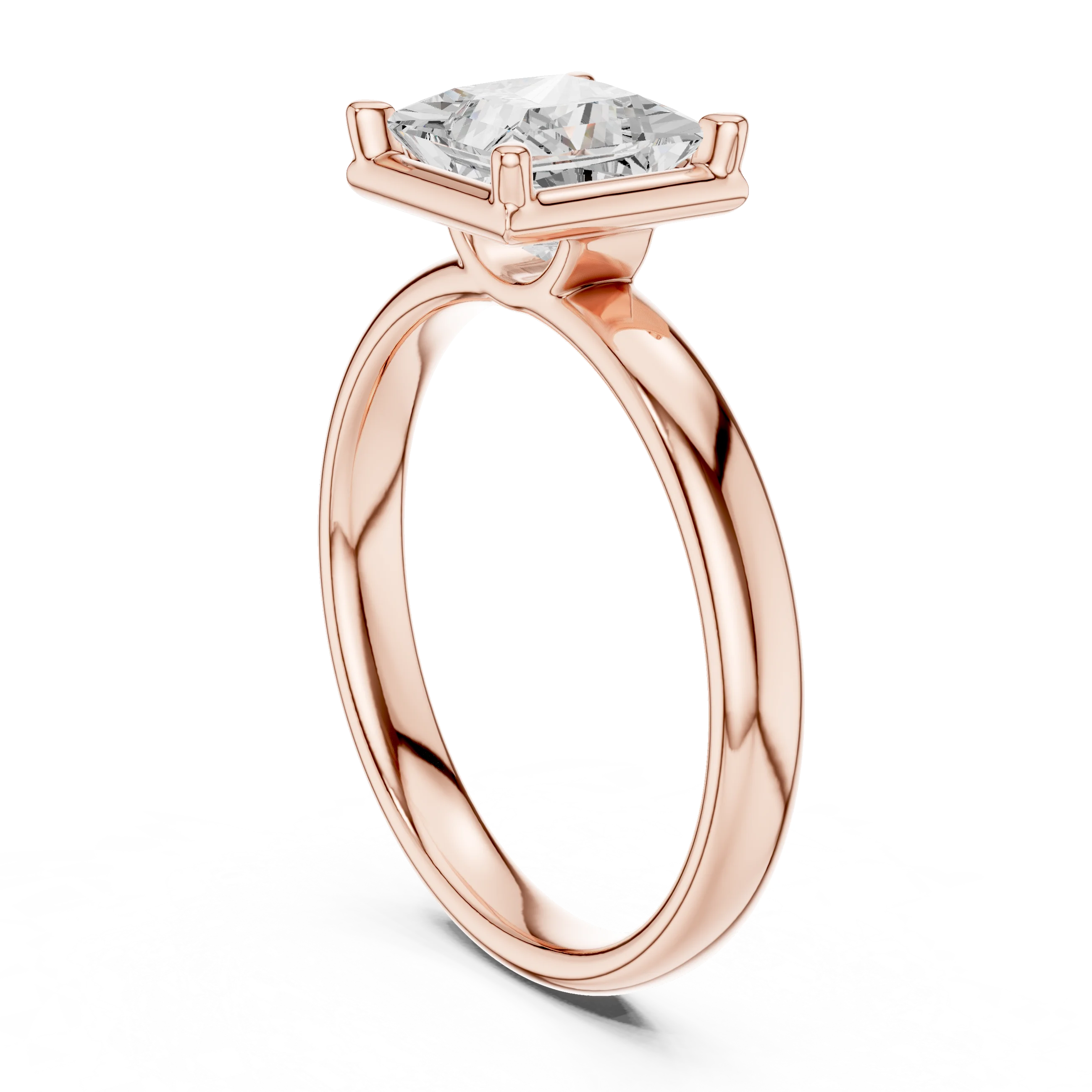 Princess Diamond Solitaire Engagement Ring