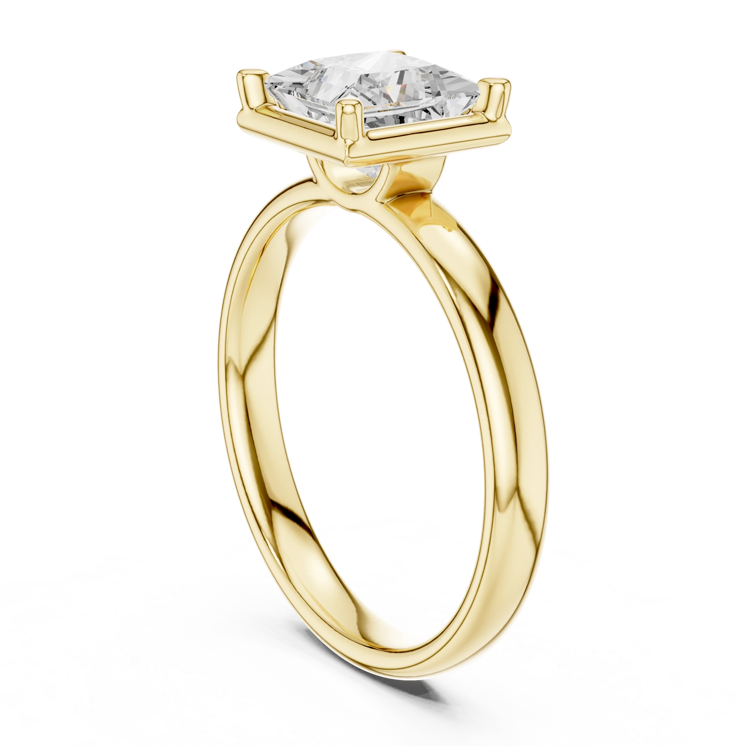 Princess Diamond Solitaire Engagement Ring