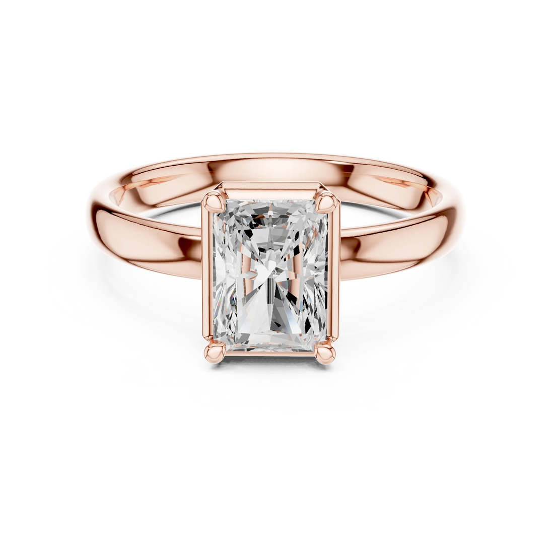 Radiant Diamond Solitaire Engagement Ring