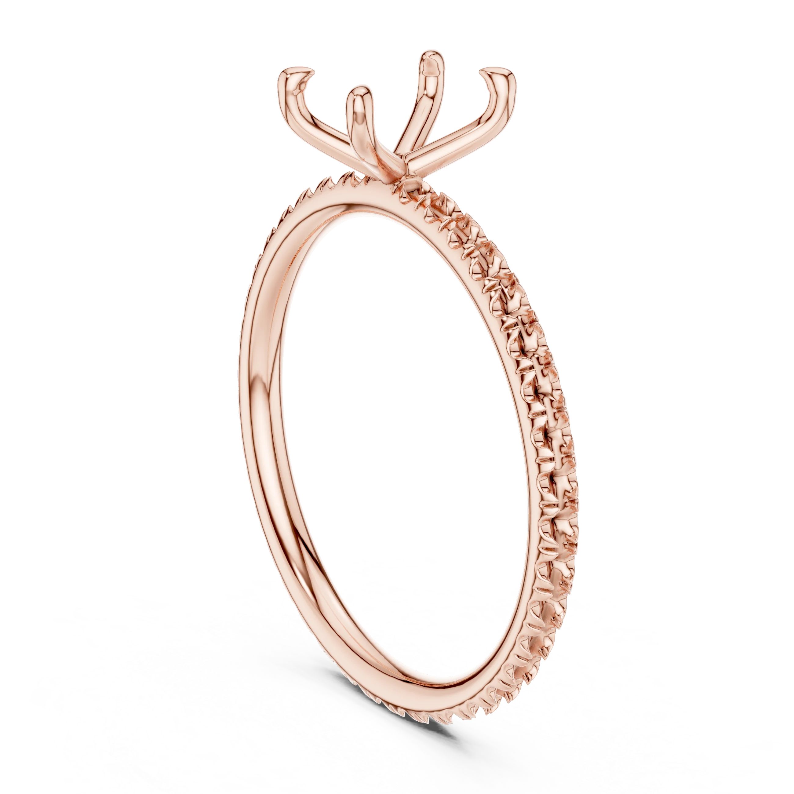 Oval Cut Diamond Pave Engagement Ring