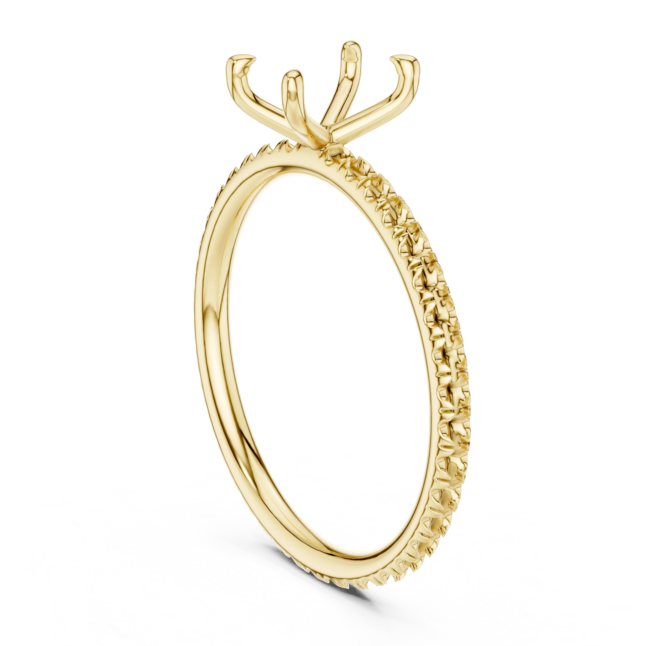 Oval Cut Diamond Pave Engagement Ring