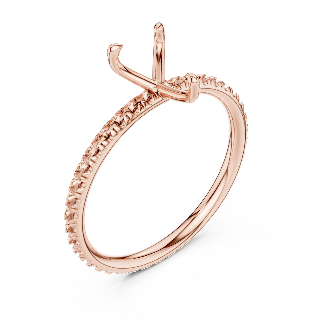 Pear Cut Diamond Pave Engagement Ring