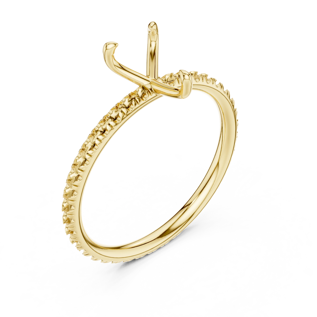 Pear Cut Diamond Pave Engagement Ring