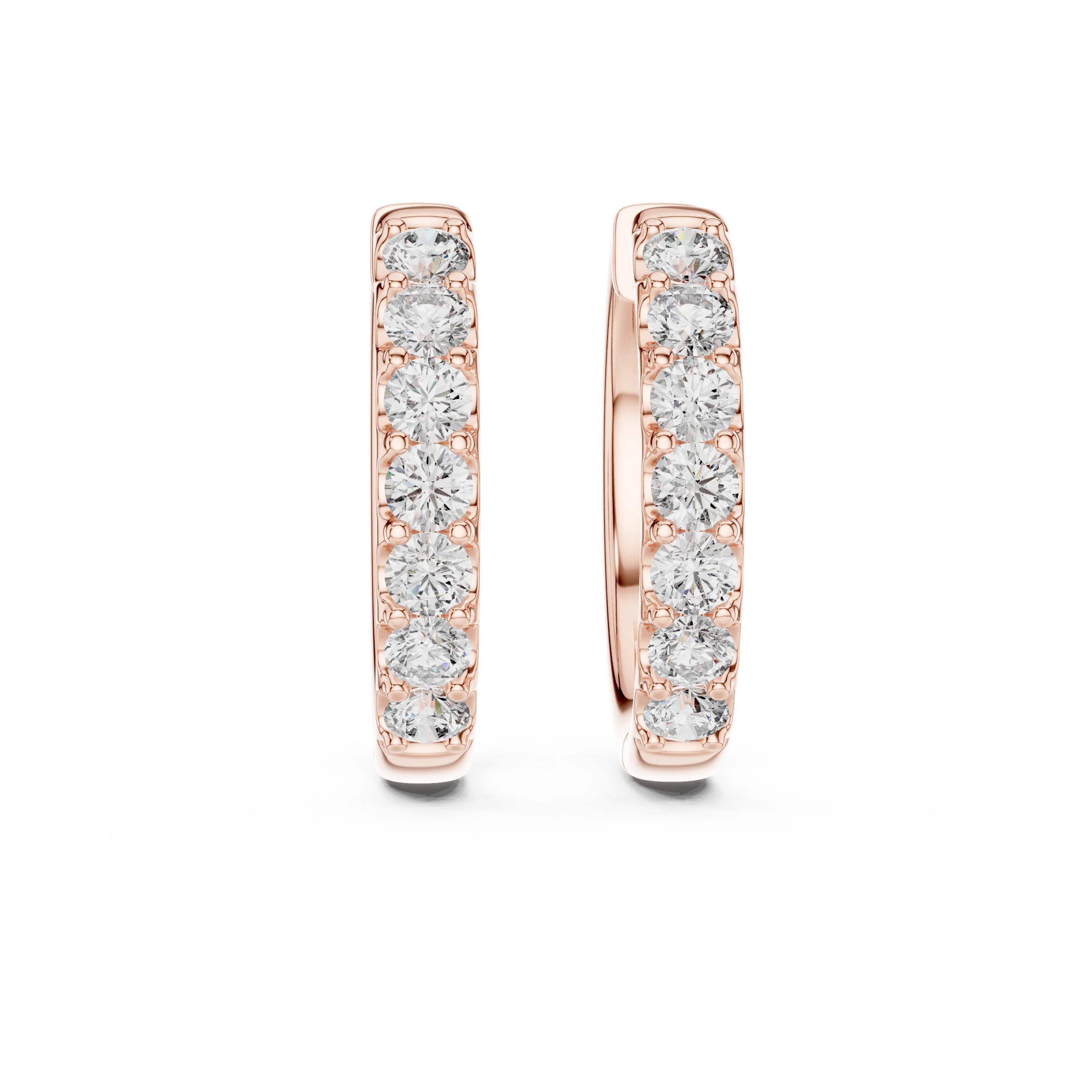 Aurora Line Lab-Grown Diamond Hoop Earrings