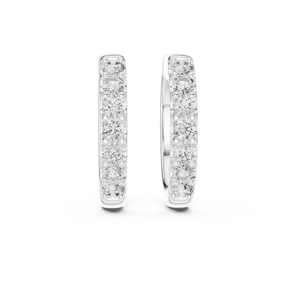 Aurora Line Lab-Grown Diamond Hoop Earrings