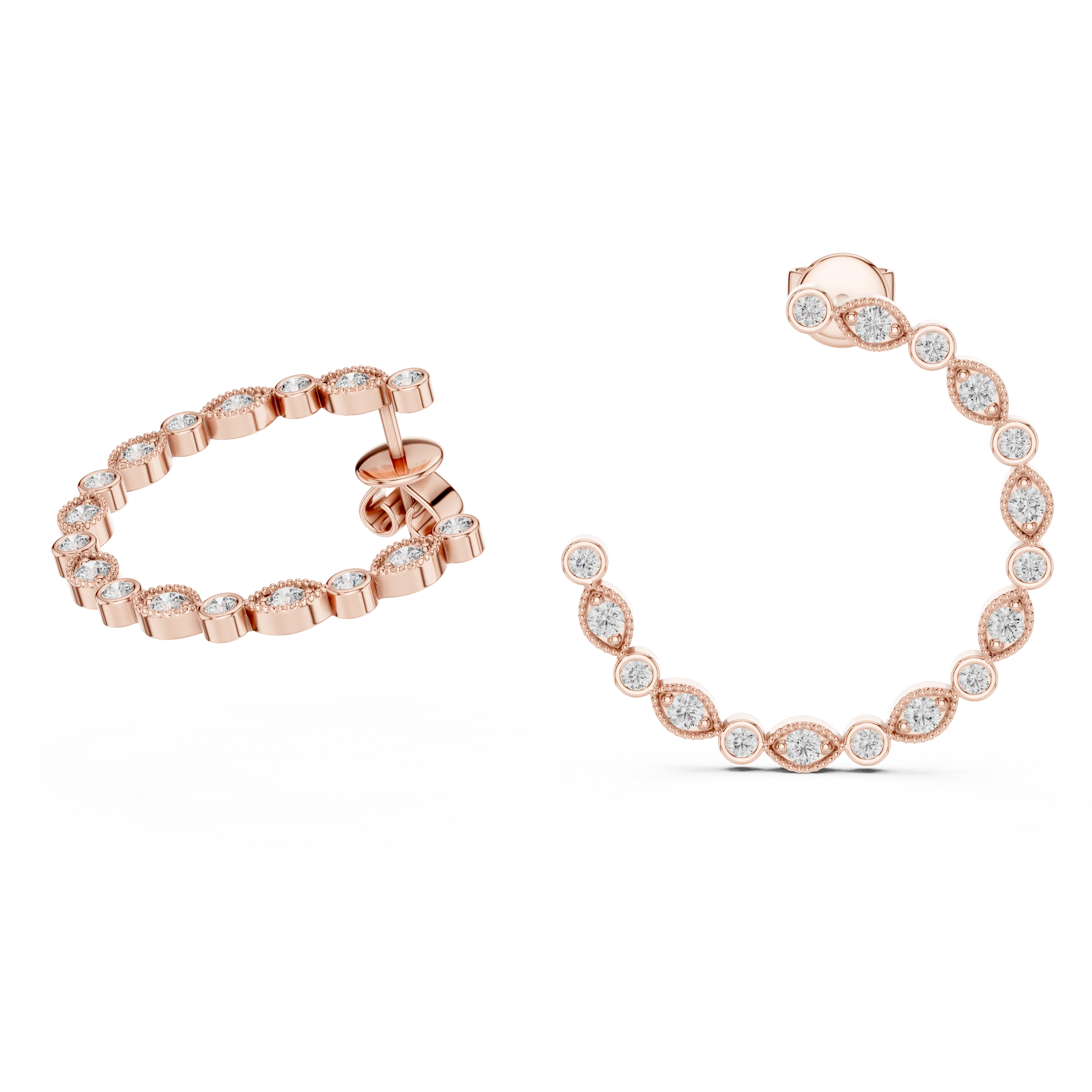 Eternal Vine Lab-Grown Diamond Hoop Earrings