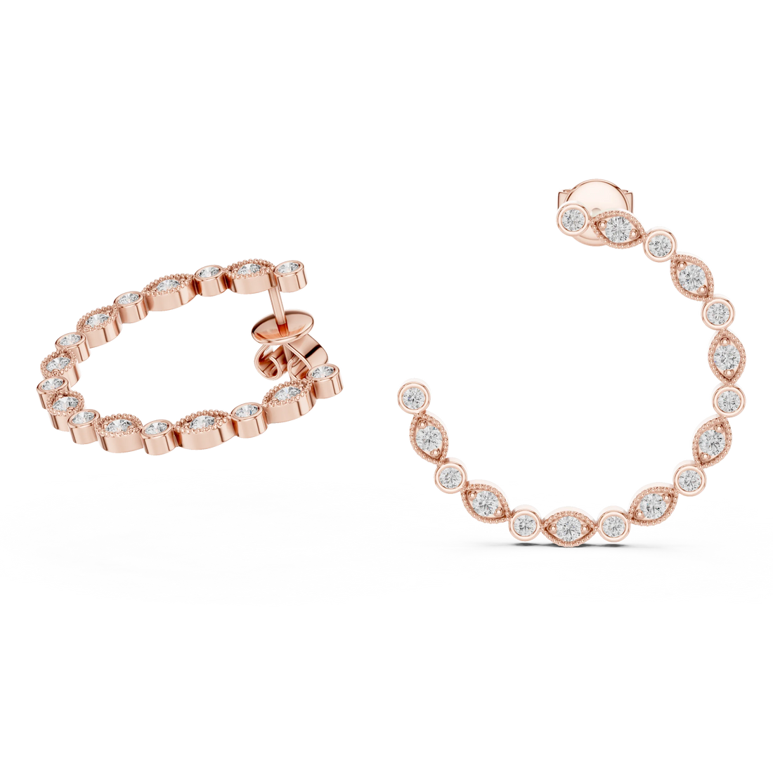 Eternal Vine Lab-Grown Diamond Hoop Earrings