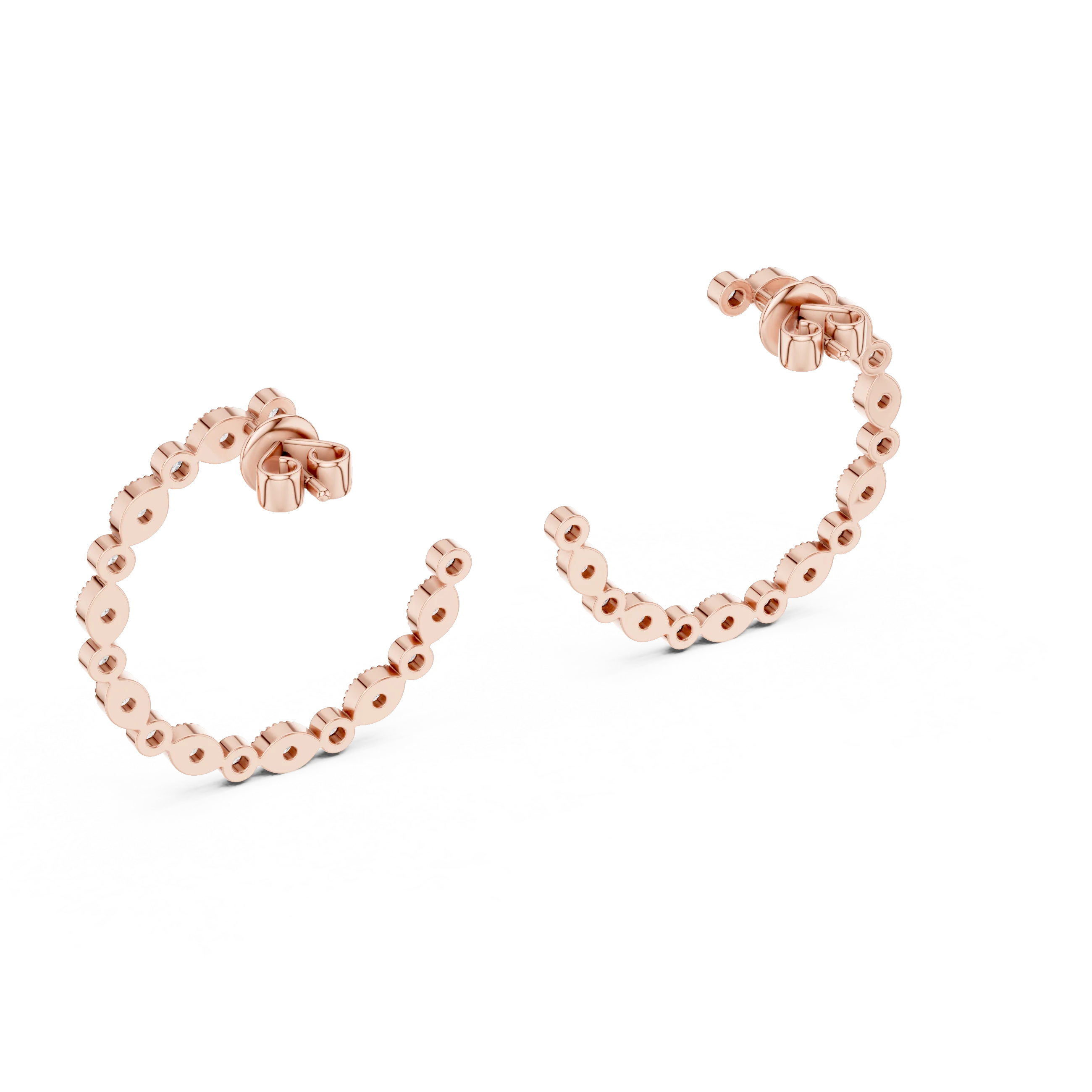Eternal Vine Lab-Grown Diamond Hoop Earrings