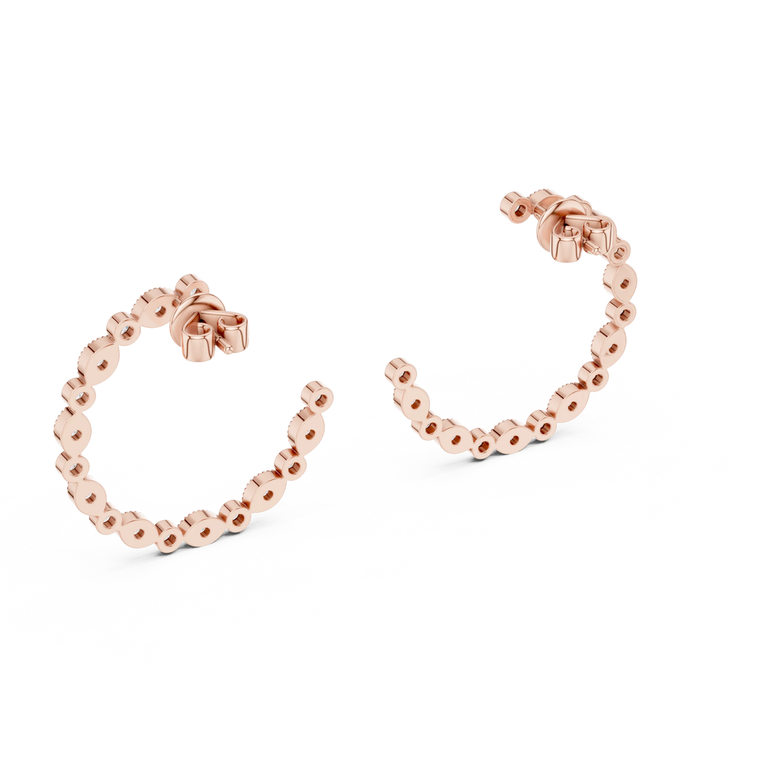 Eternal Vine Lab-Grown Diamond Hoop Earrings