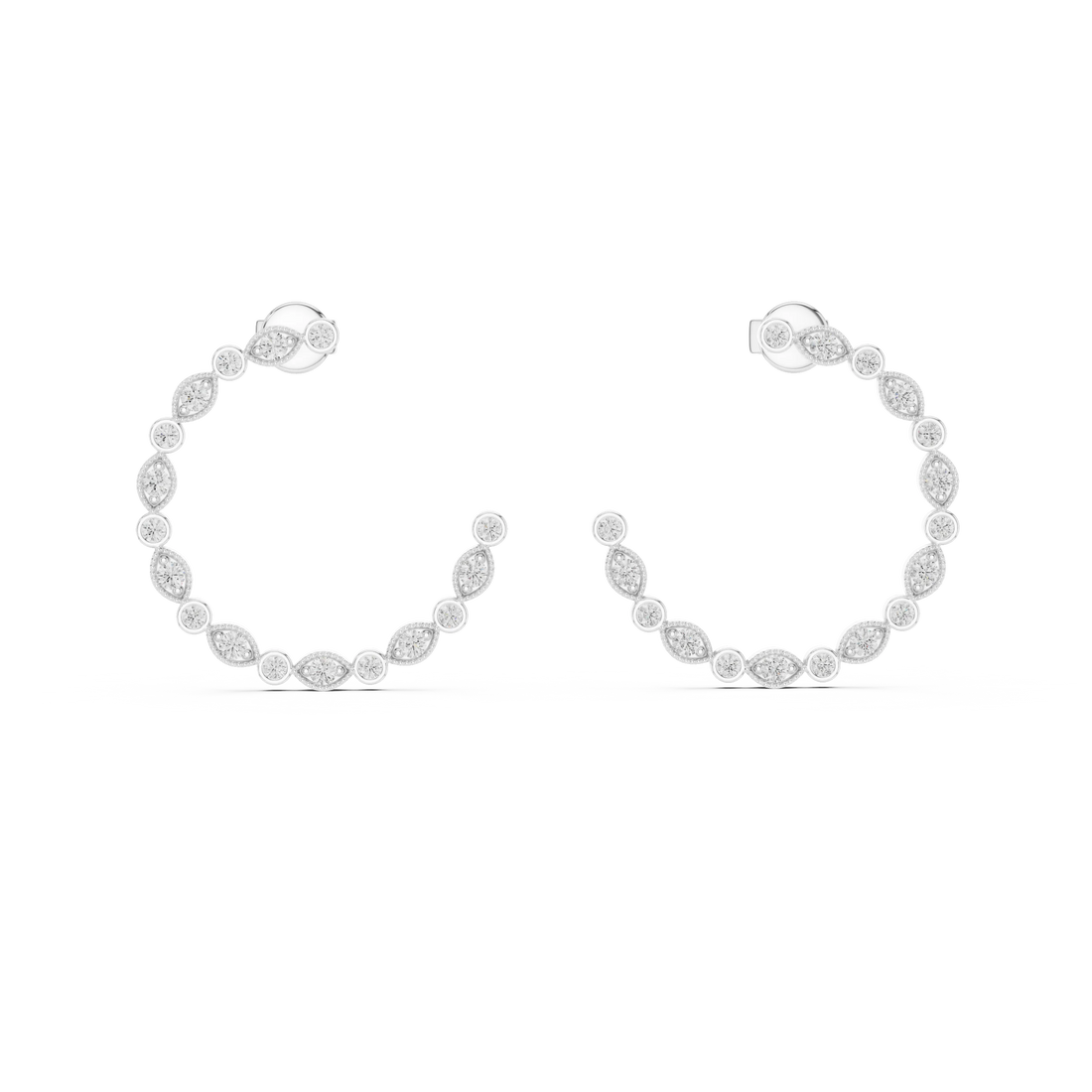 Eternal Vine Lab-Grown Diamond Hoop Earrings
