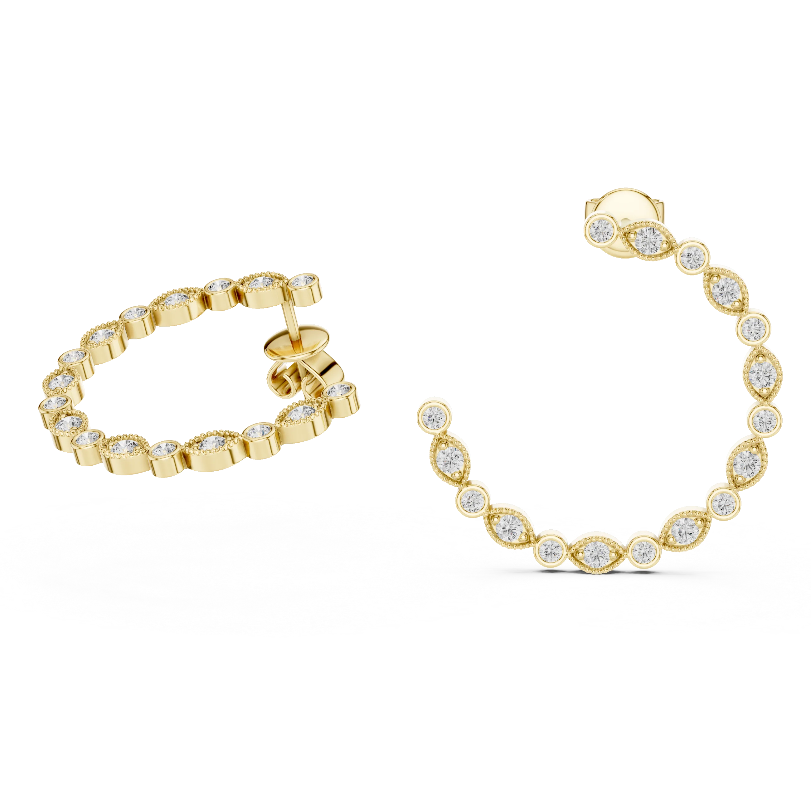Eternal Vine Lab-Grown Diamond Hoop Earrings