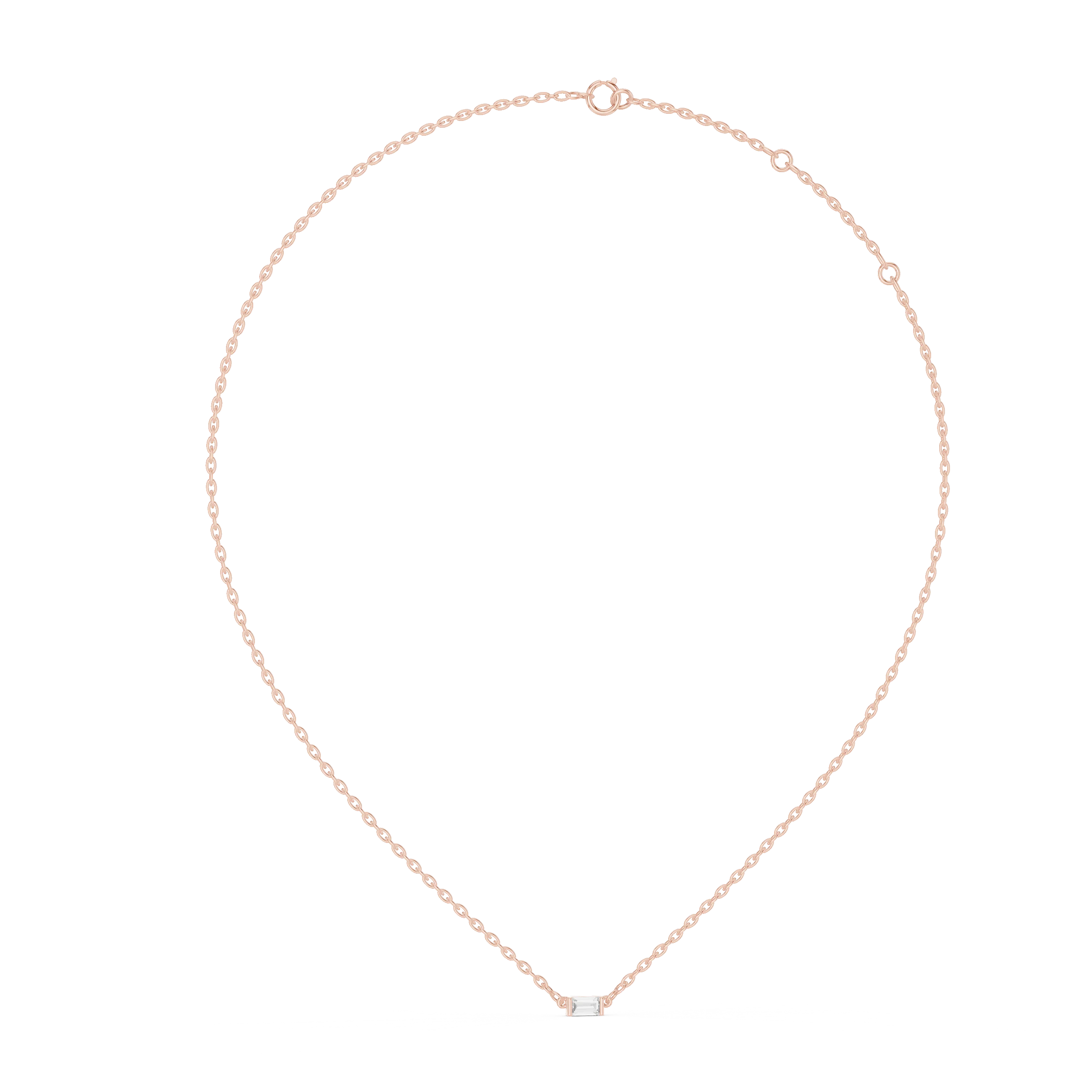 Linear Grace Emerald Diamond Pendant