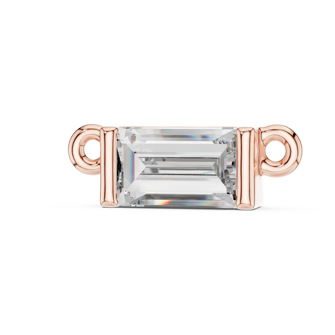 Linear Grace Emerald Diamond Pendant