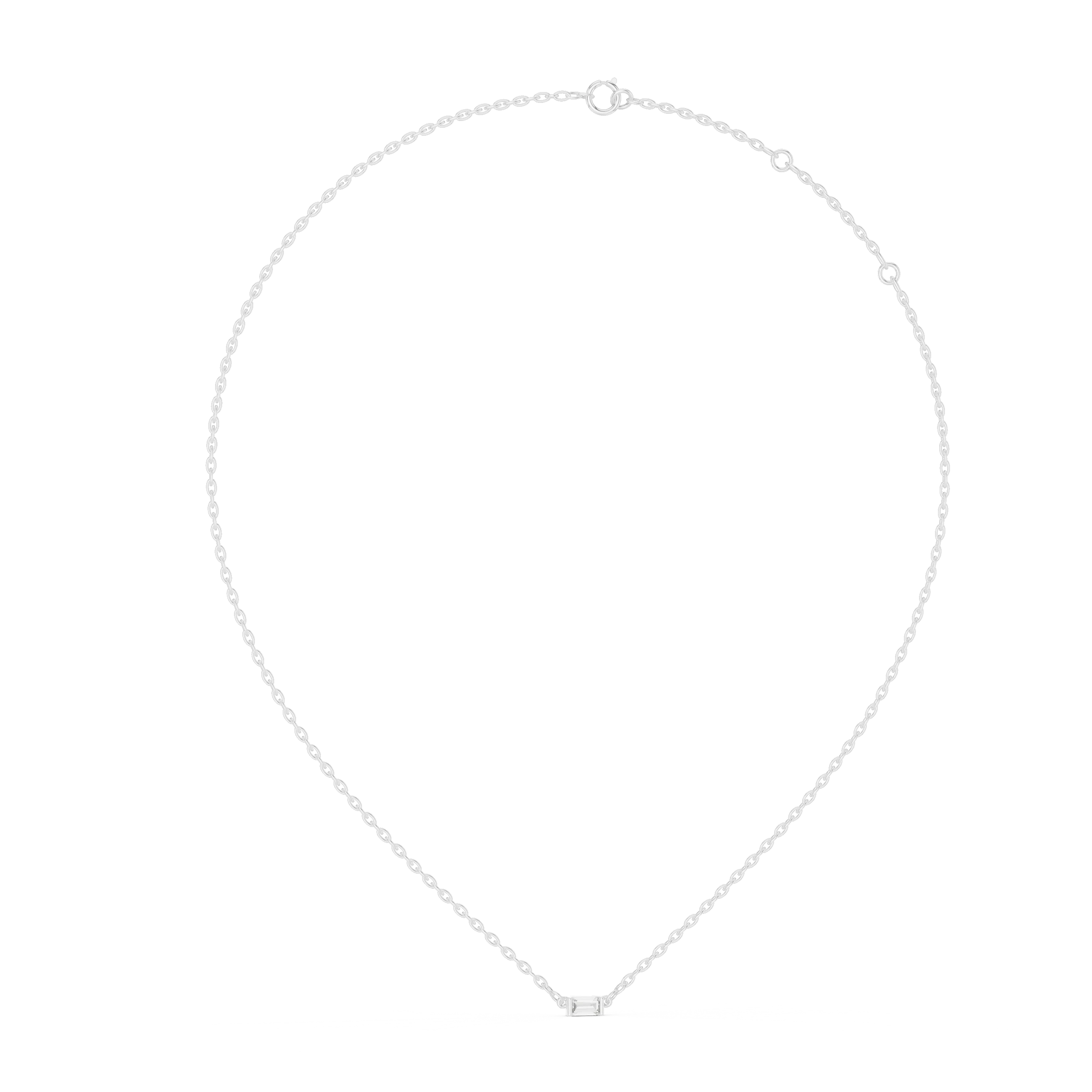 Linear Grace Emerald Diamond Pendant