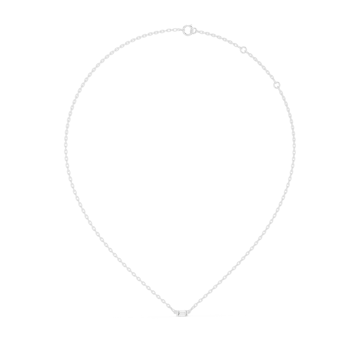 Linear Grace Emerald Diamond Pendant