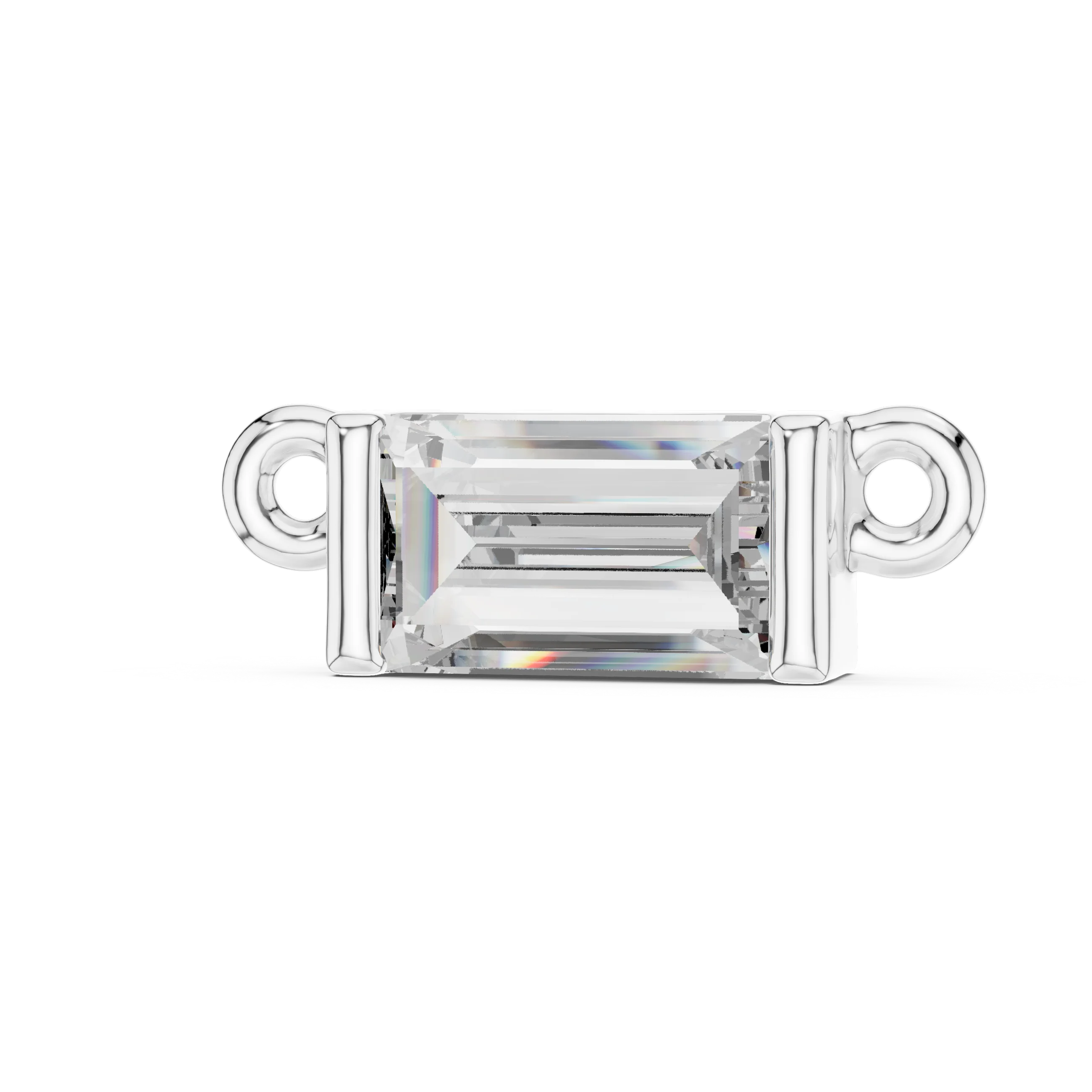 Linear Grace Emerald Diamond Pendant