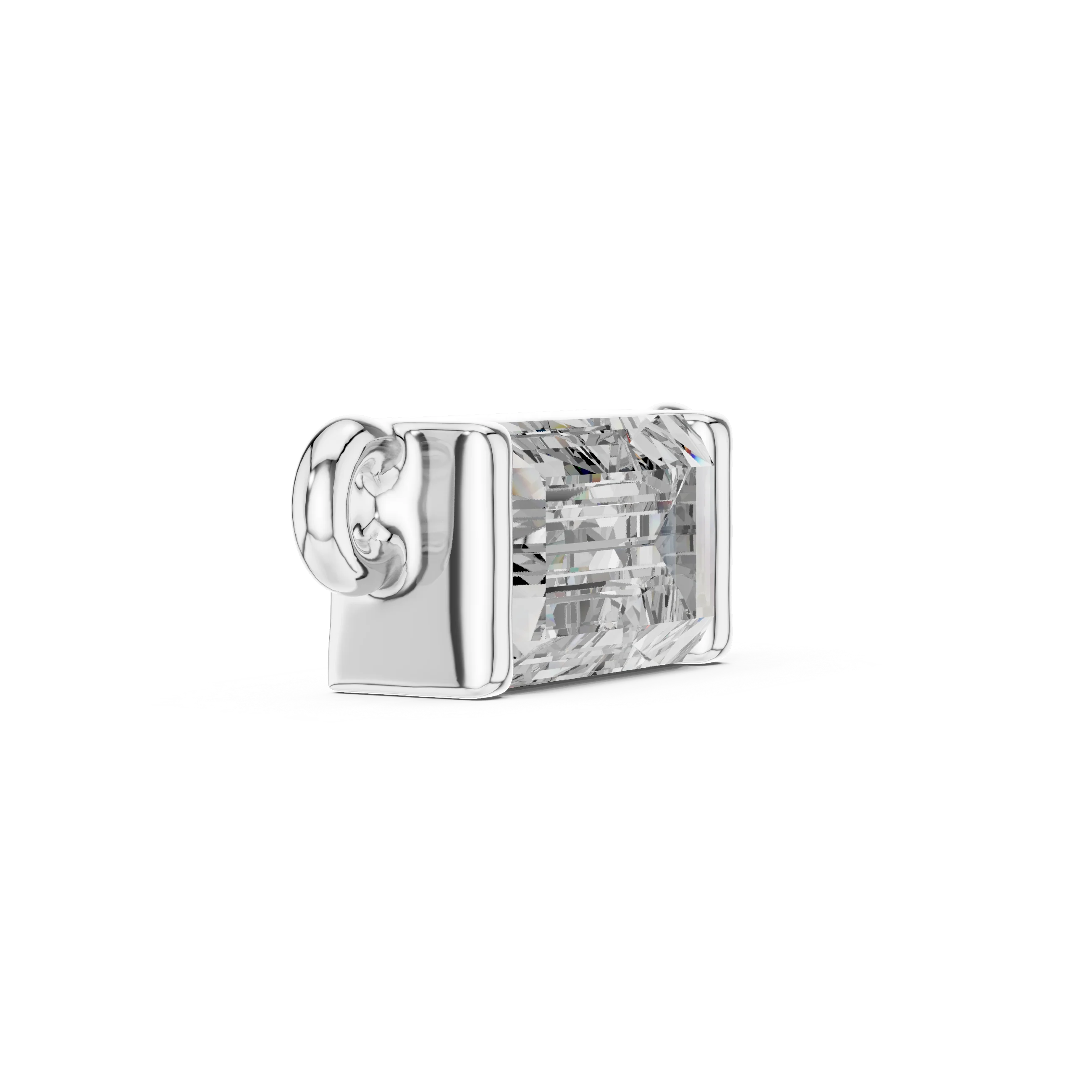 Linear Grace Emerald Diamond Pendant