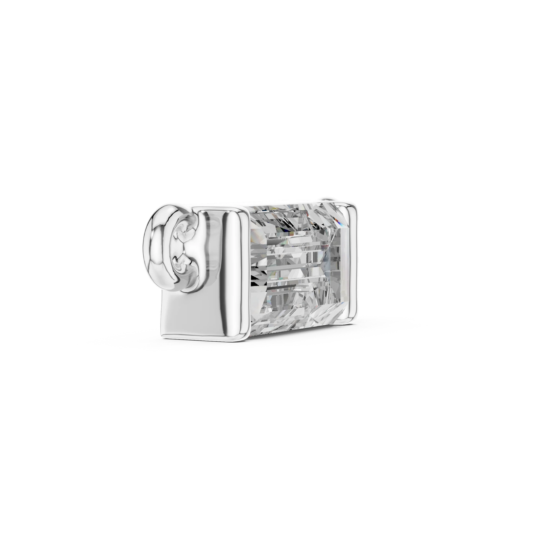 Linear Grace Emerald Diamond Pendant