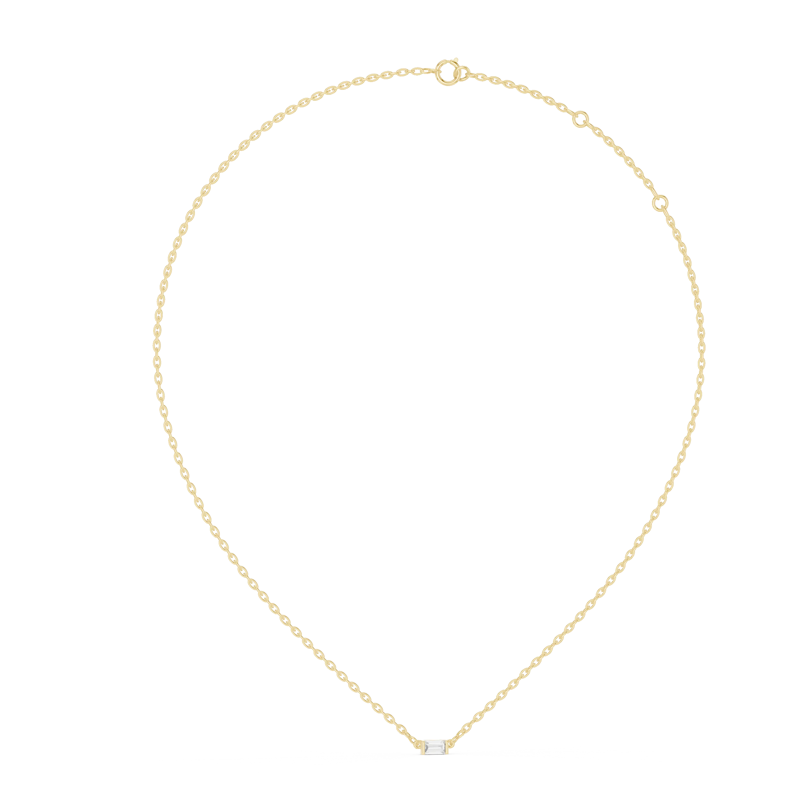 Linear Grace Emerald Diamond Pendant