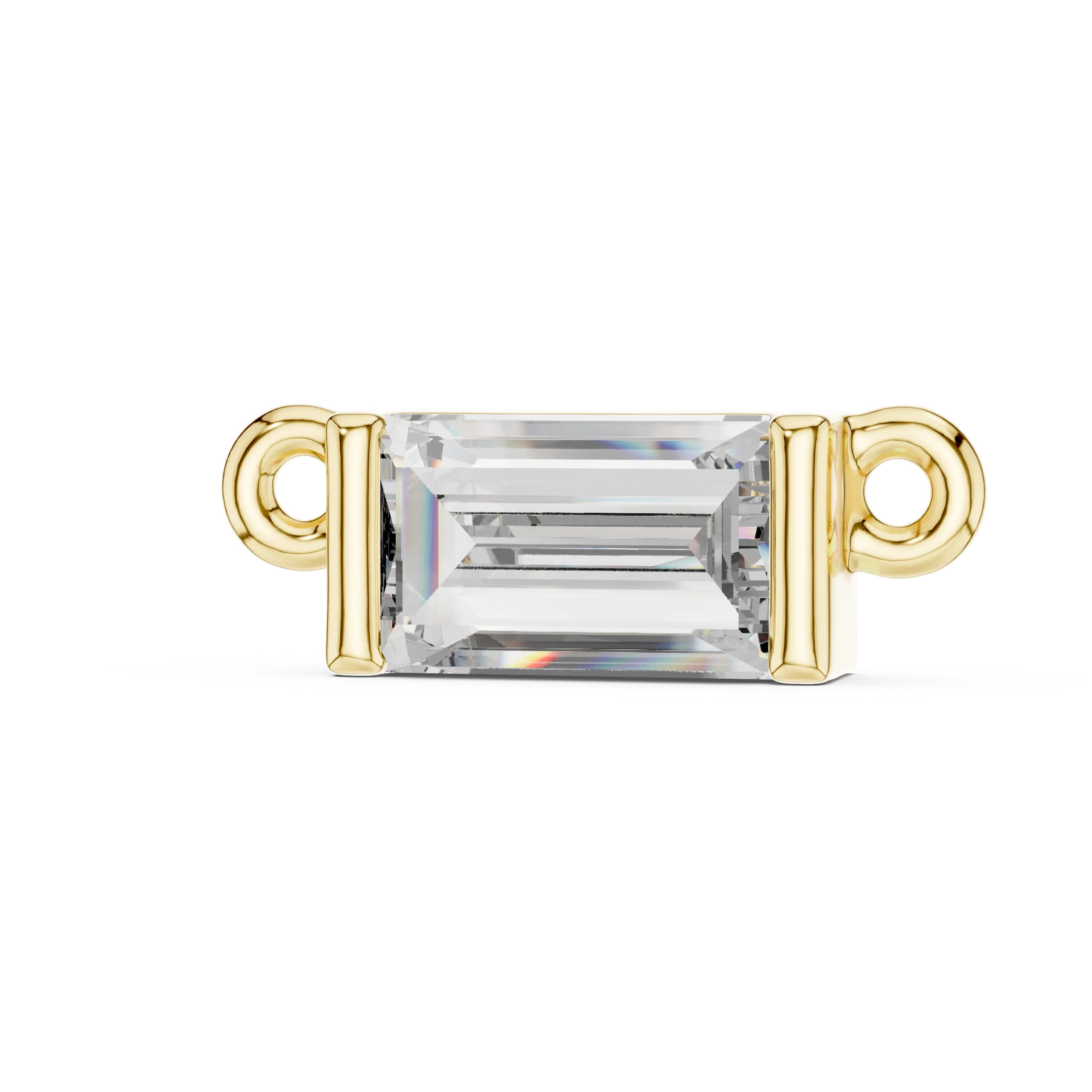 Linear Grace Emerald Diamond Pendant