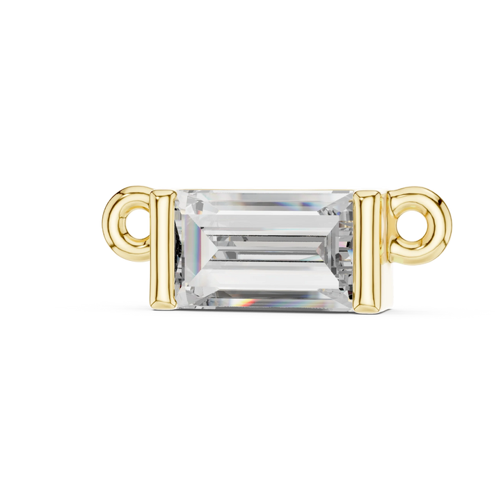 Linear Grace Emerald Diamond Pendant