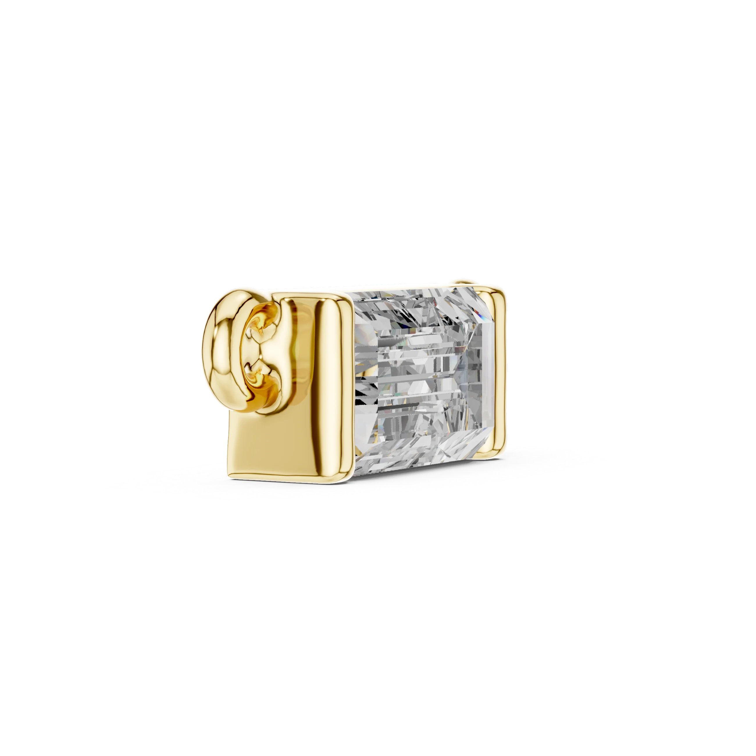 Linear Grace Emerald Diamond Pendant