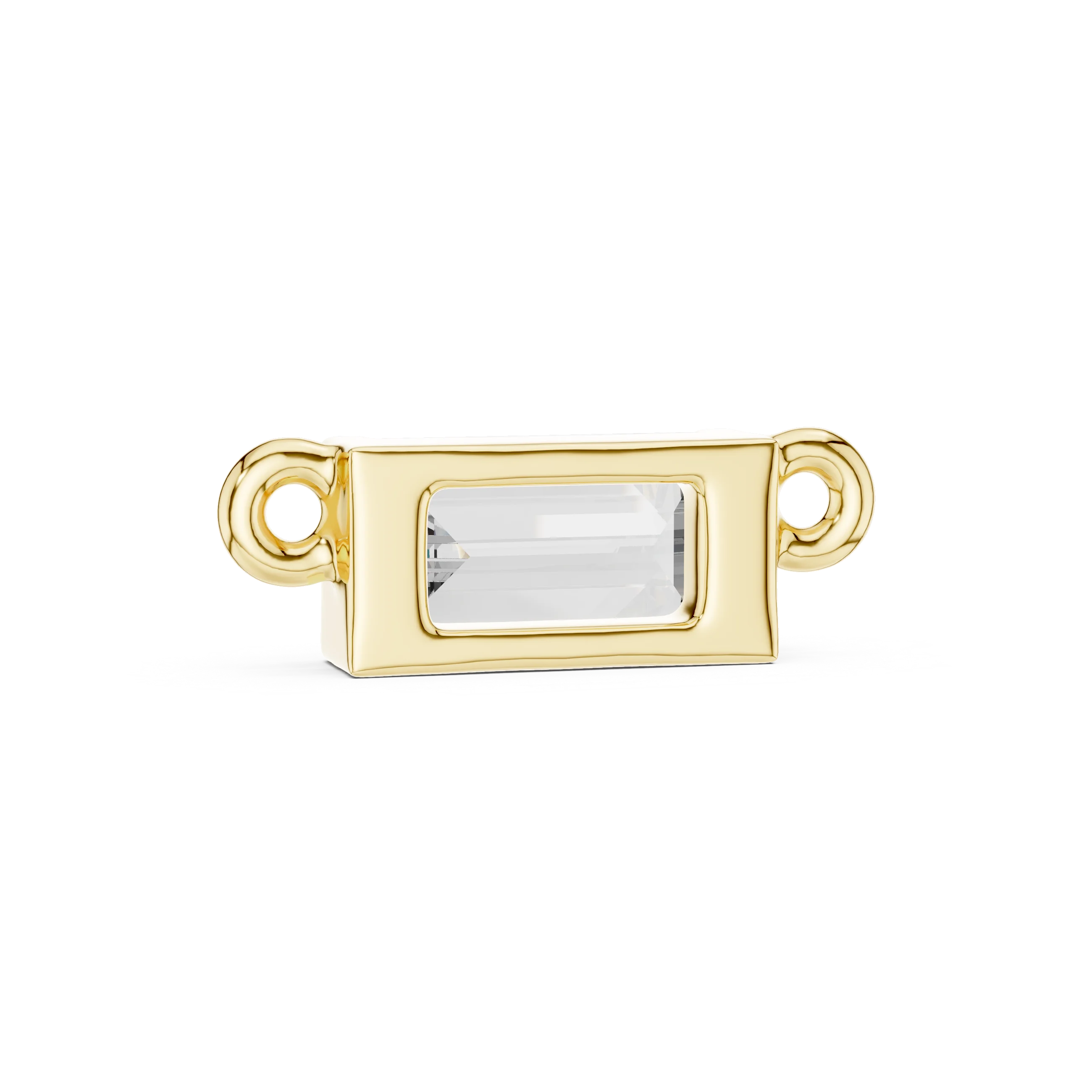 Linear Grace Emerald Diamond Pendant
