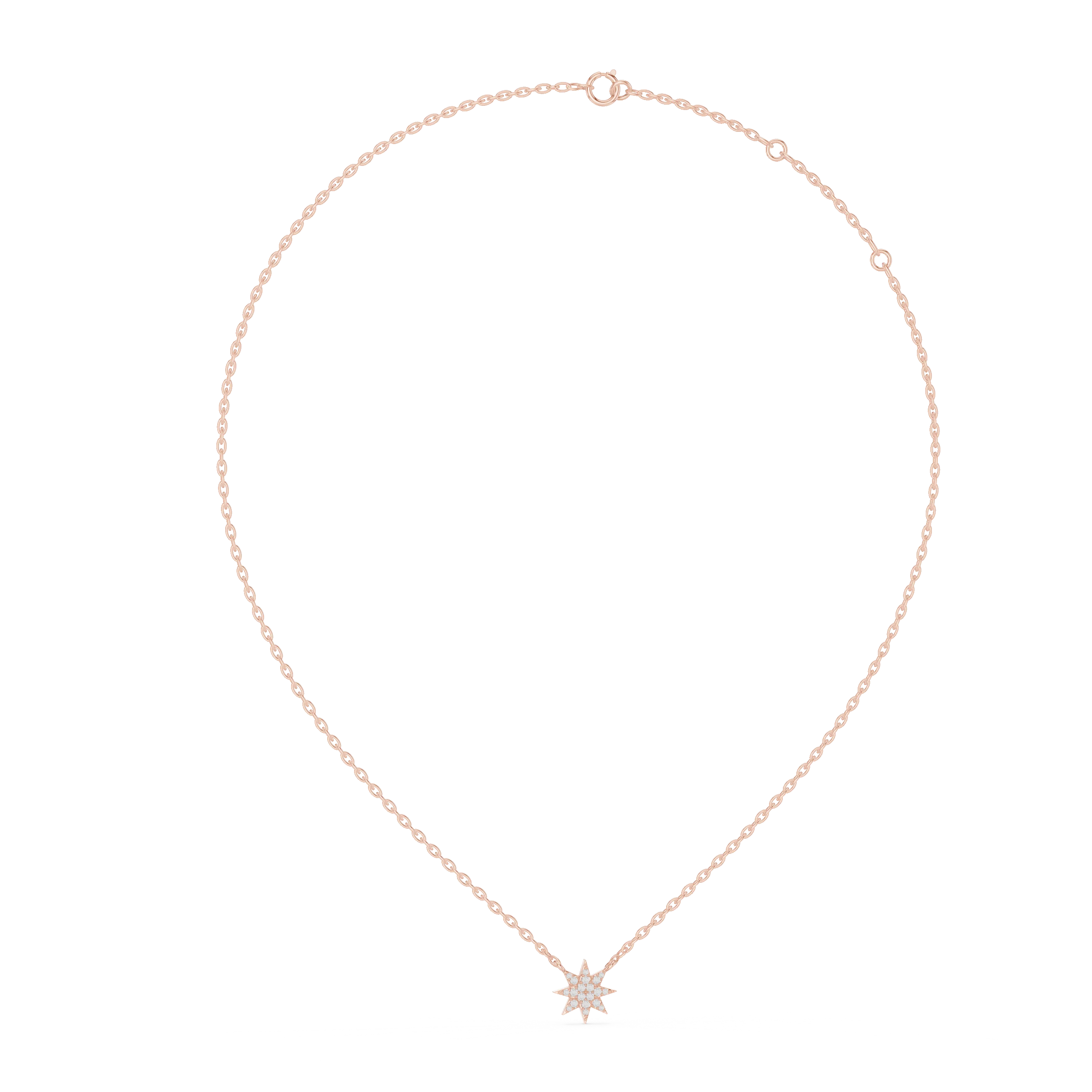 Stellar Glow Diamond Star Pendant