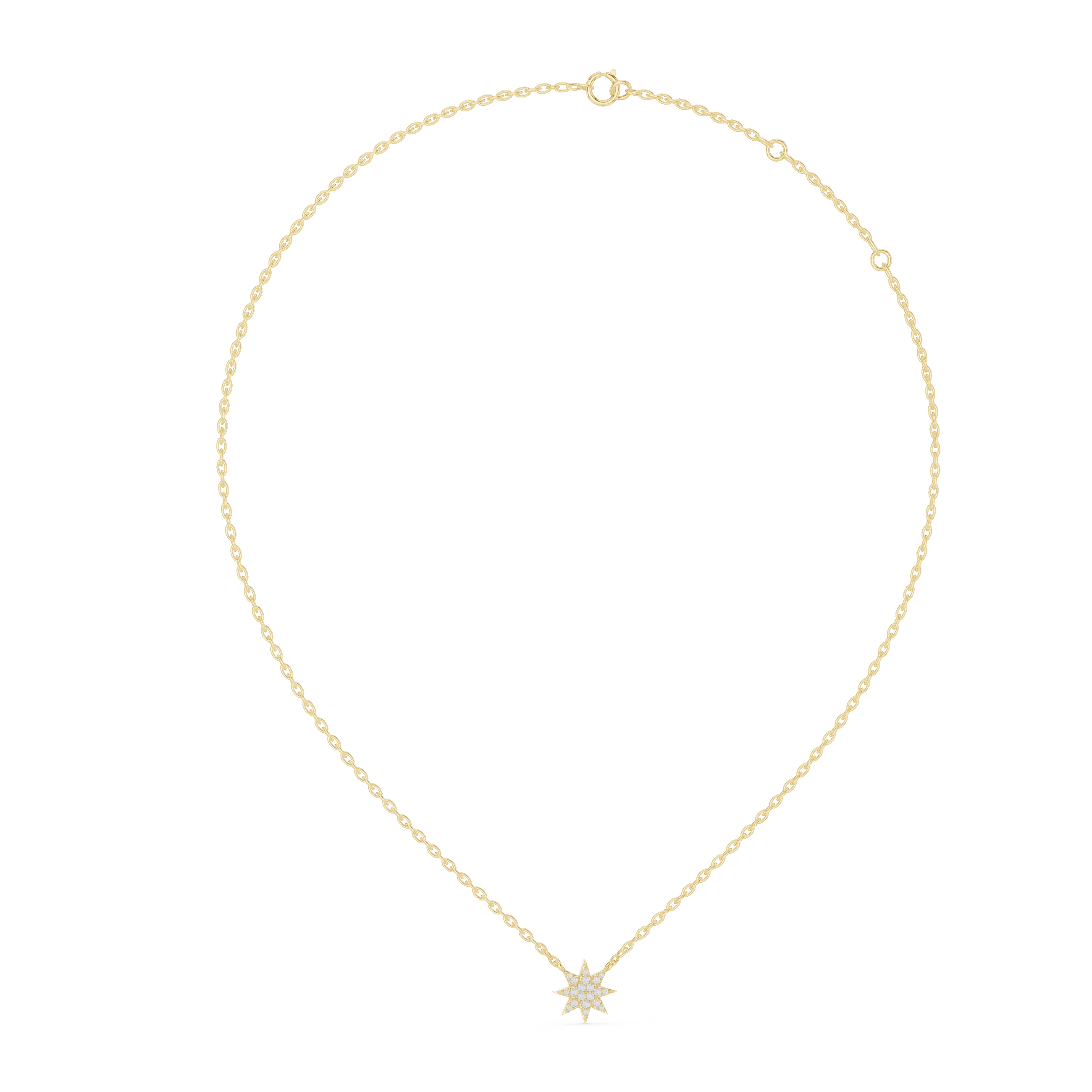 Stellar Glow Diamond Star Pendant