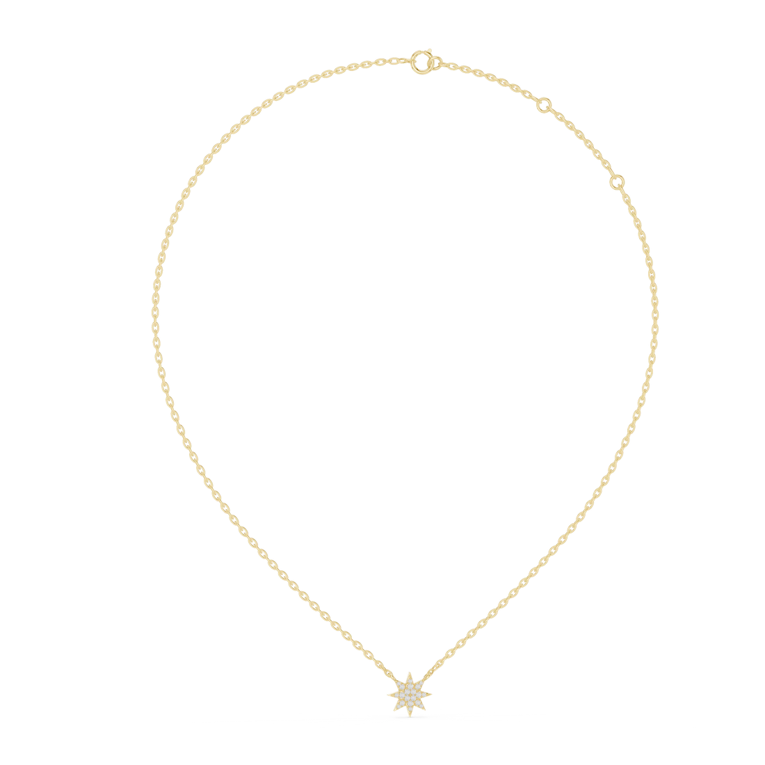 Stellar Glow Diamond Star Pendant
