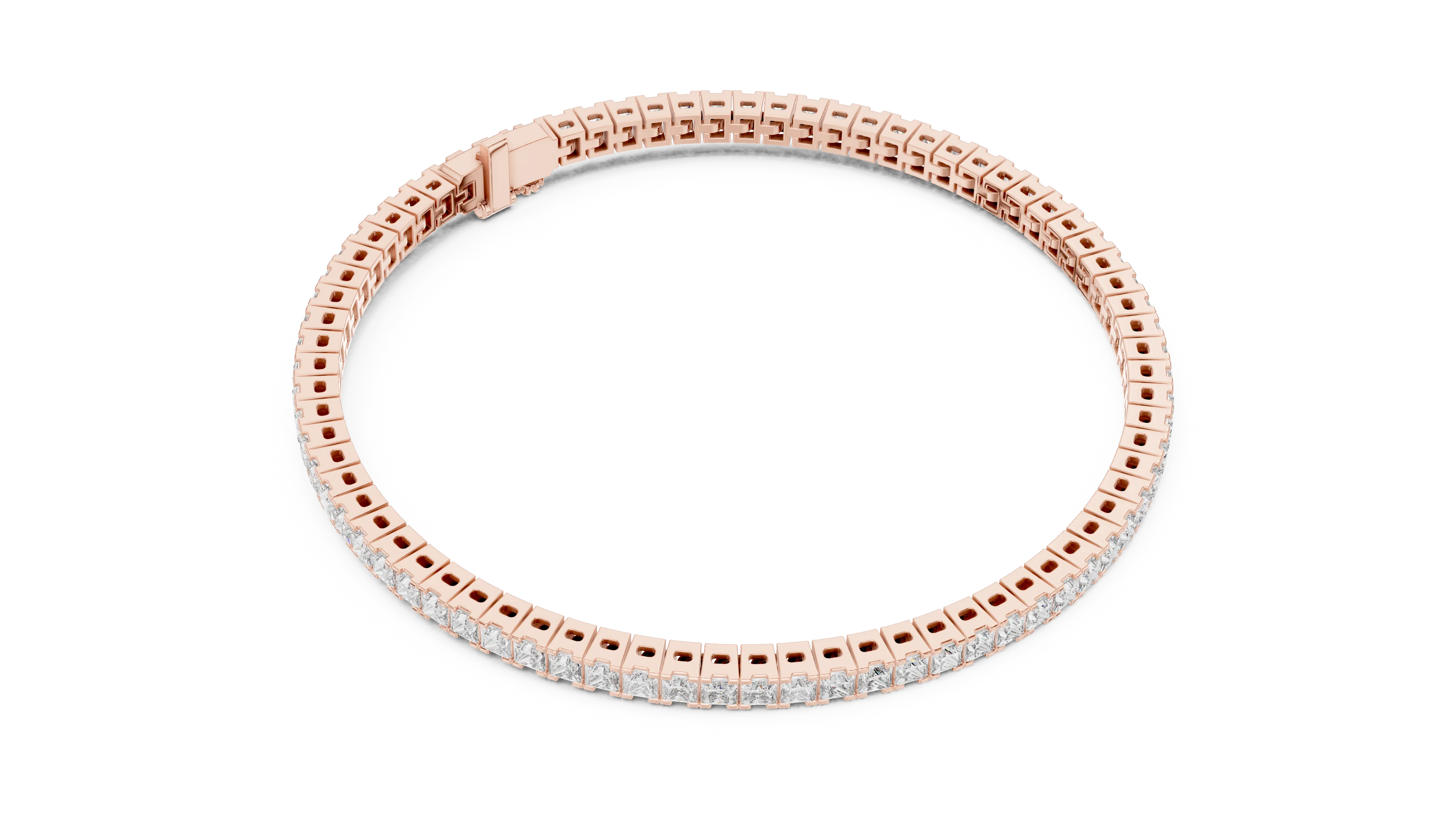 Royal Grid Diamond Tennis Bracelet