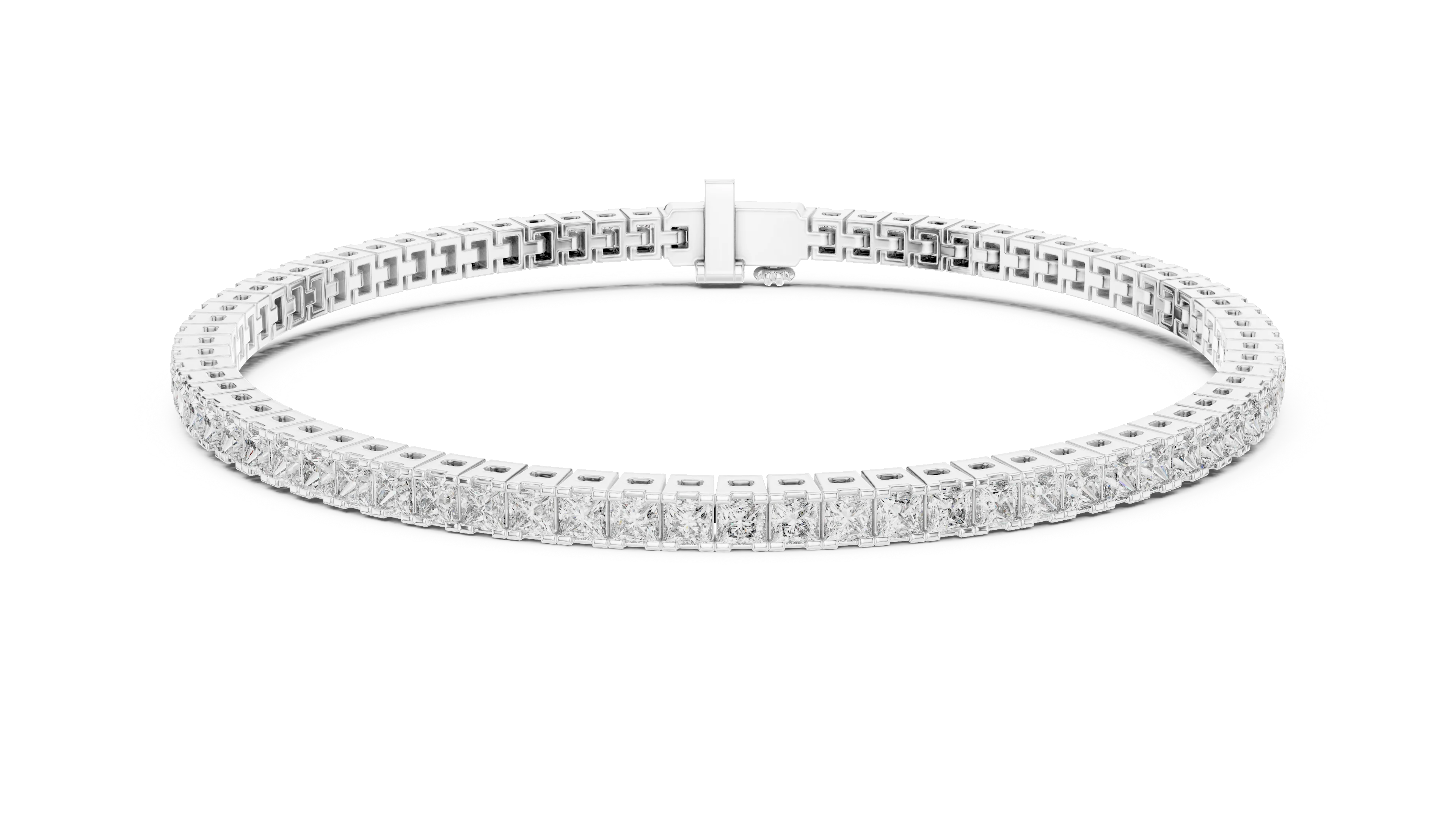 Royal Grid Diamond Tennis Bracelet