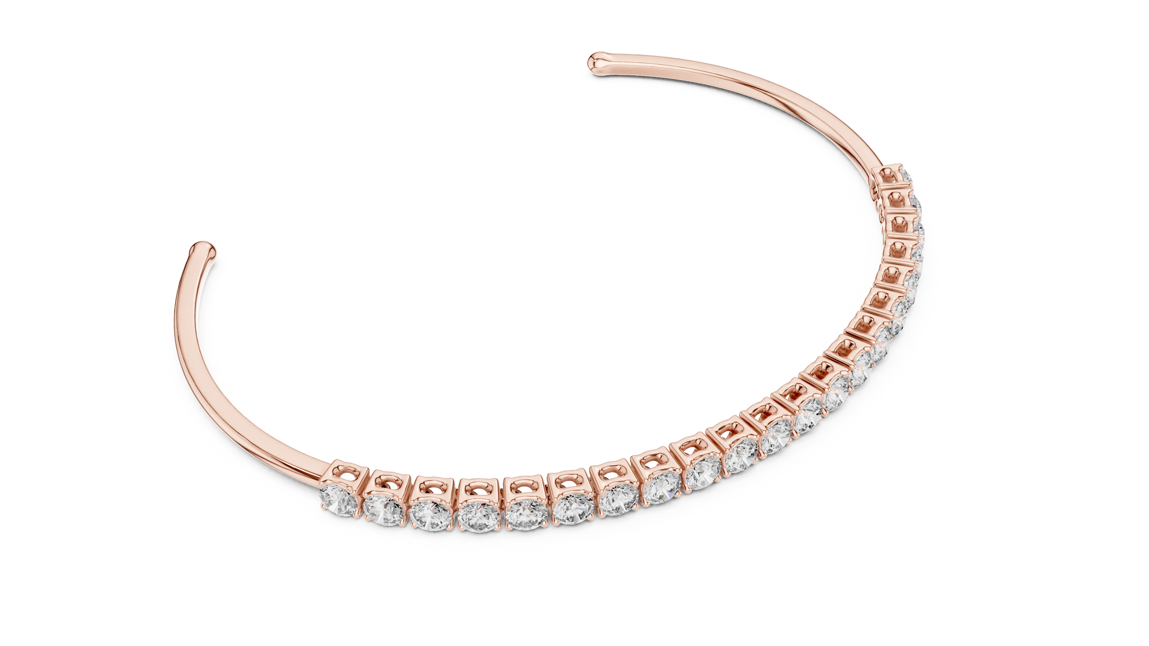 Celeste Curve Diamond Cuff Bracelet