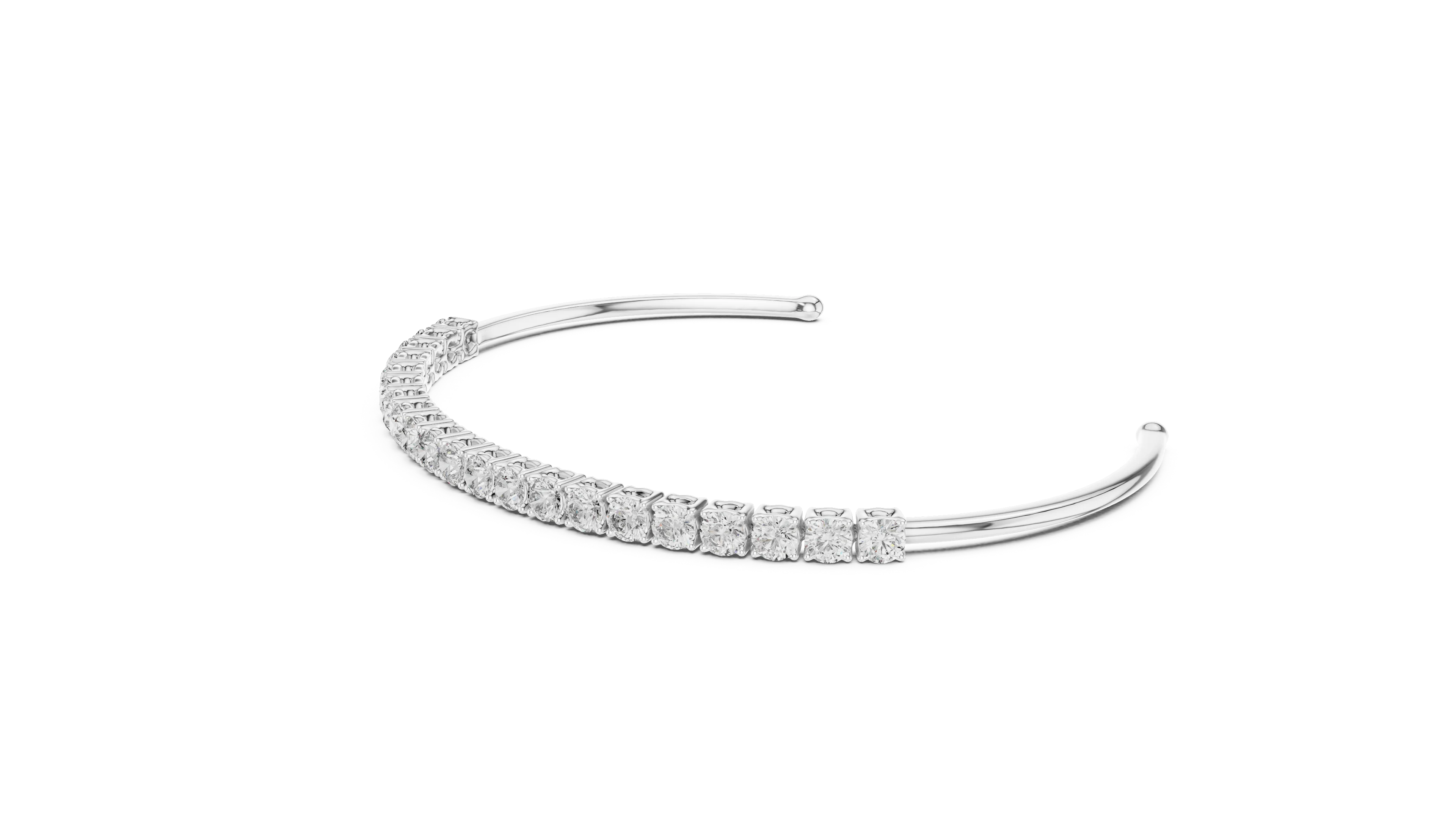 Celeste Curve Diamond Cuff Bracelet