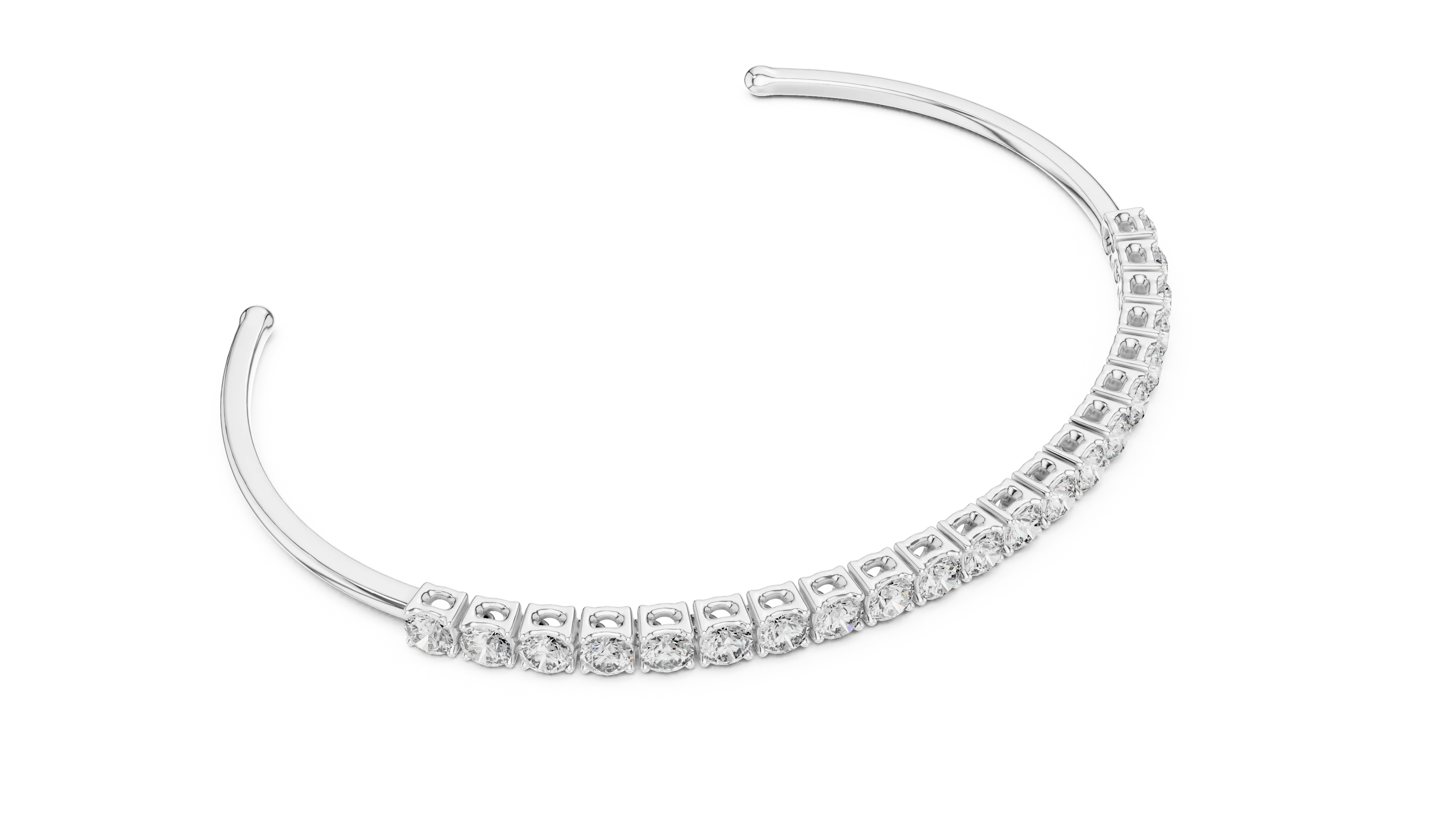 Celeste Curve Diamond Cuff Bracelet