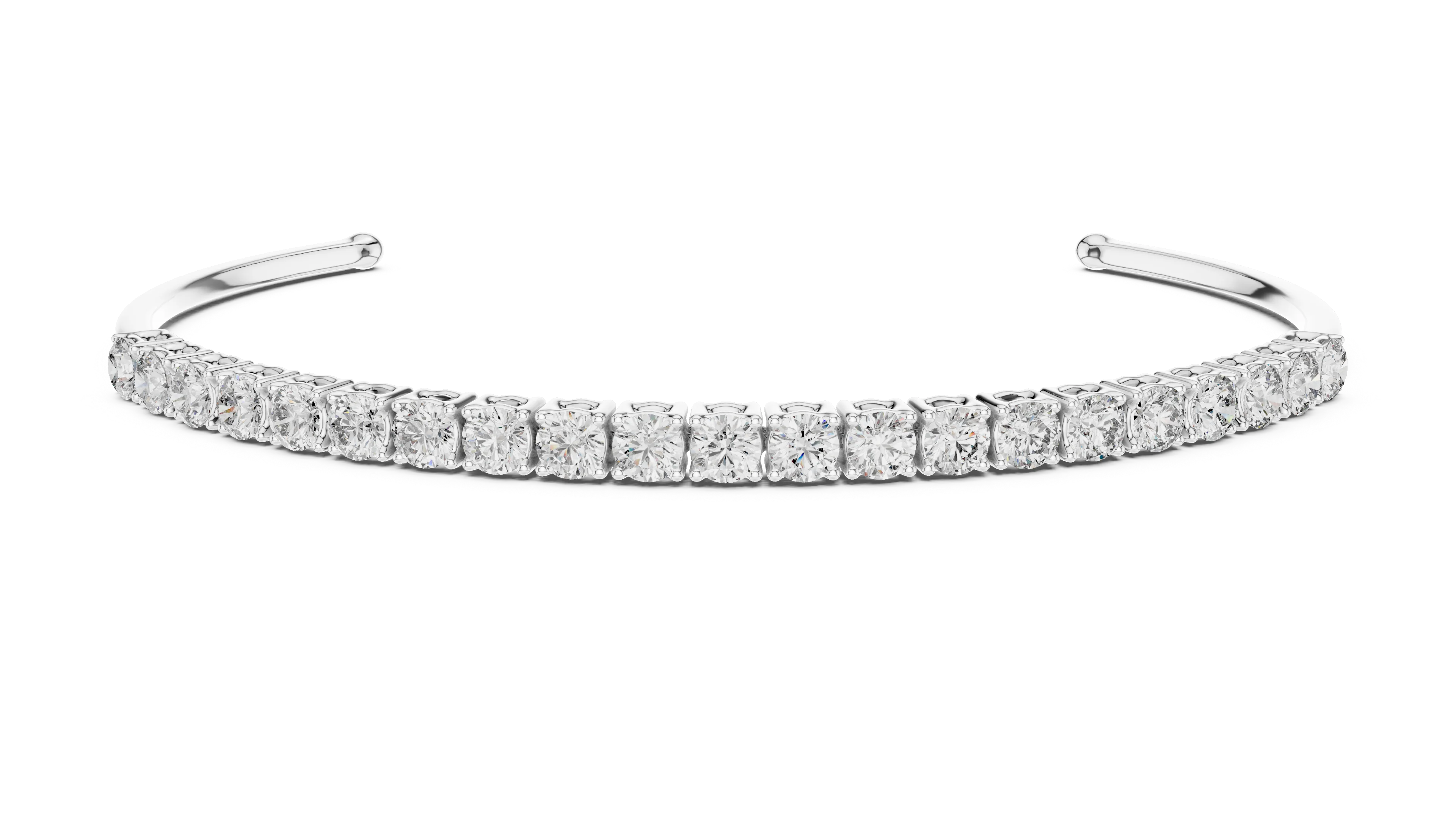 Celeste Curve Diamond Cuff Bracelet