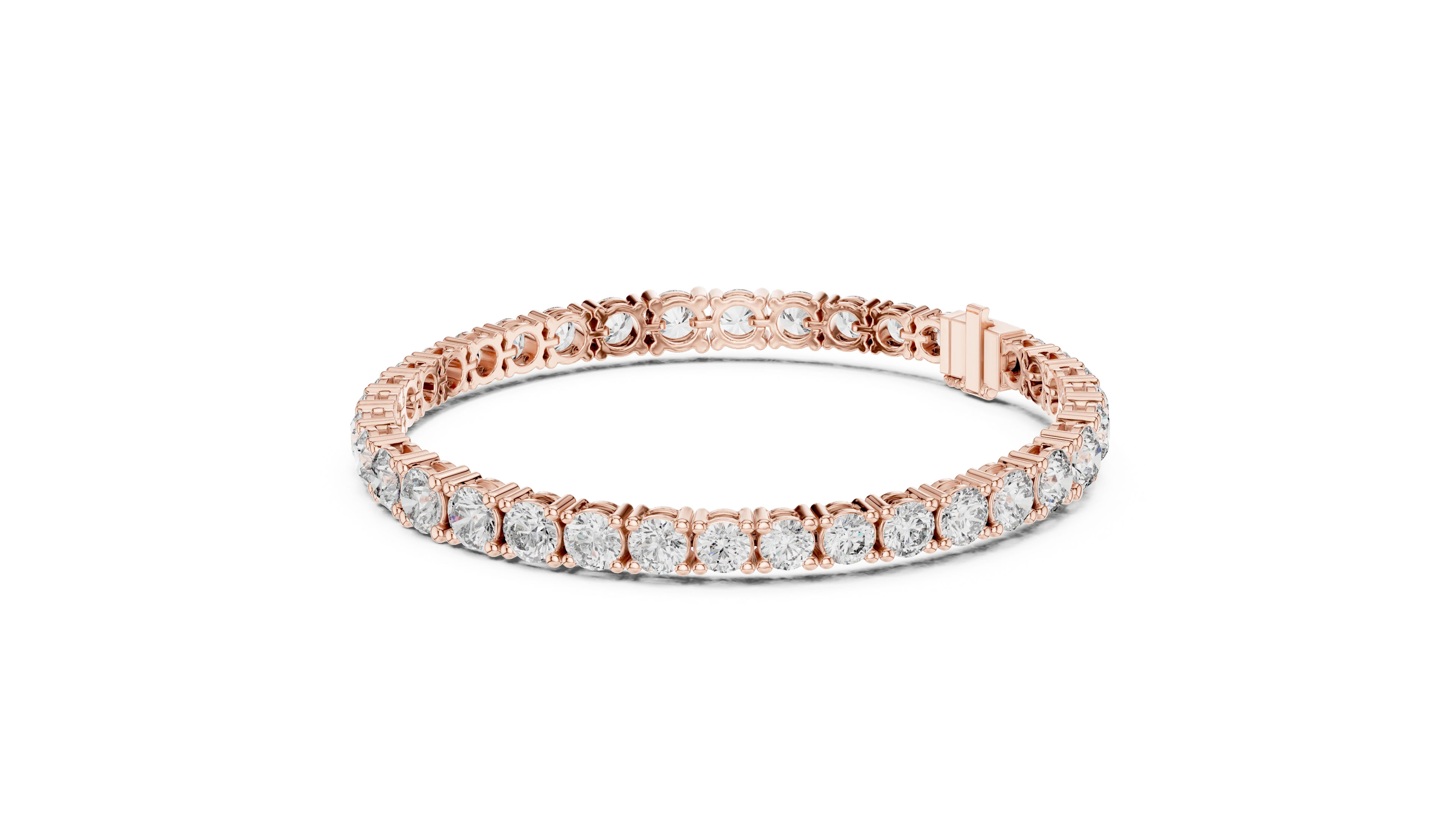 Golden Radiance Diamond Tennis Bracelet